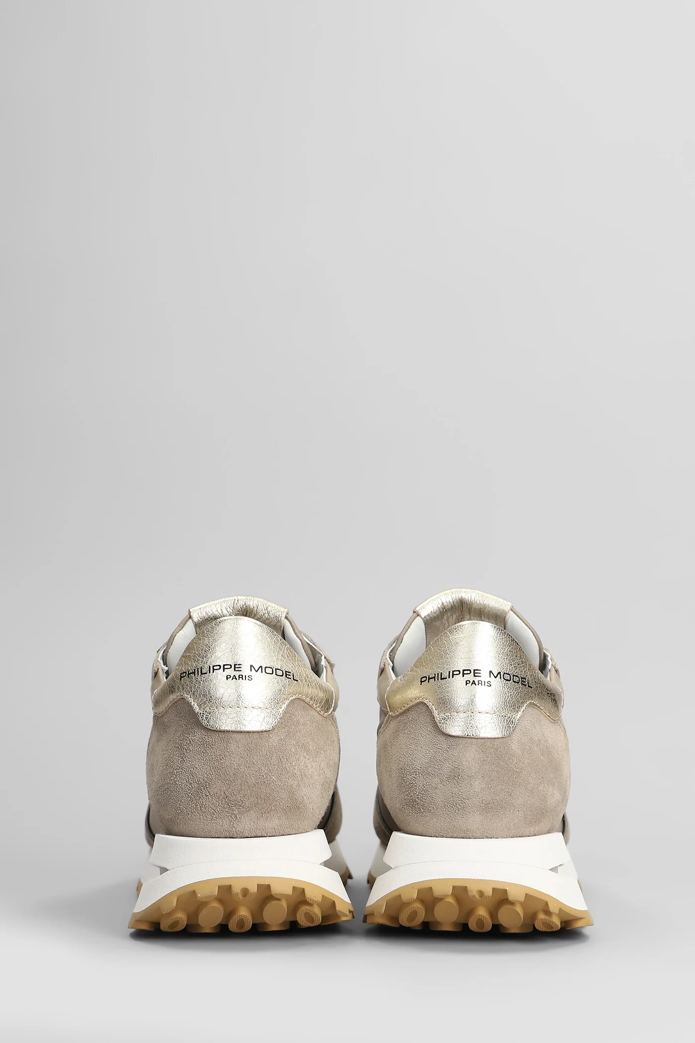 Tropez Haute Low Sneakers in beige Suede and fabric - Image 4