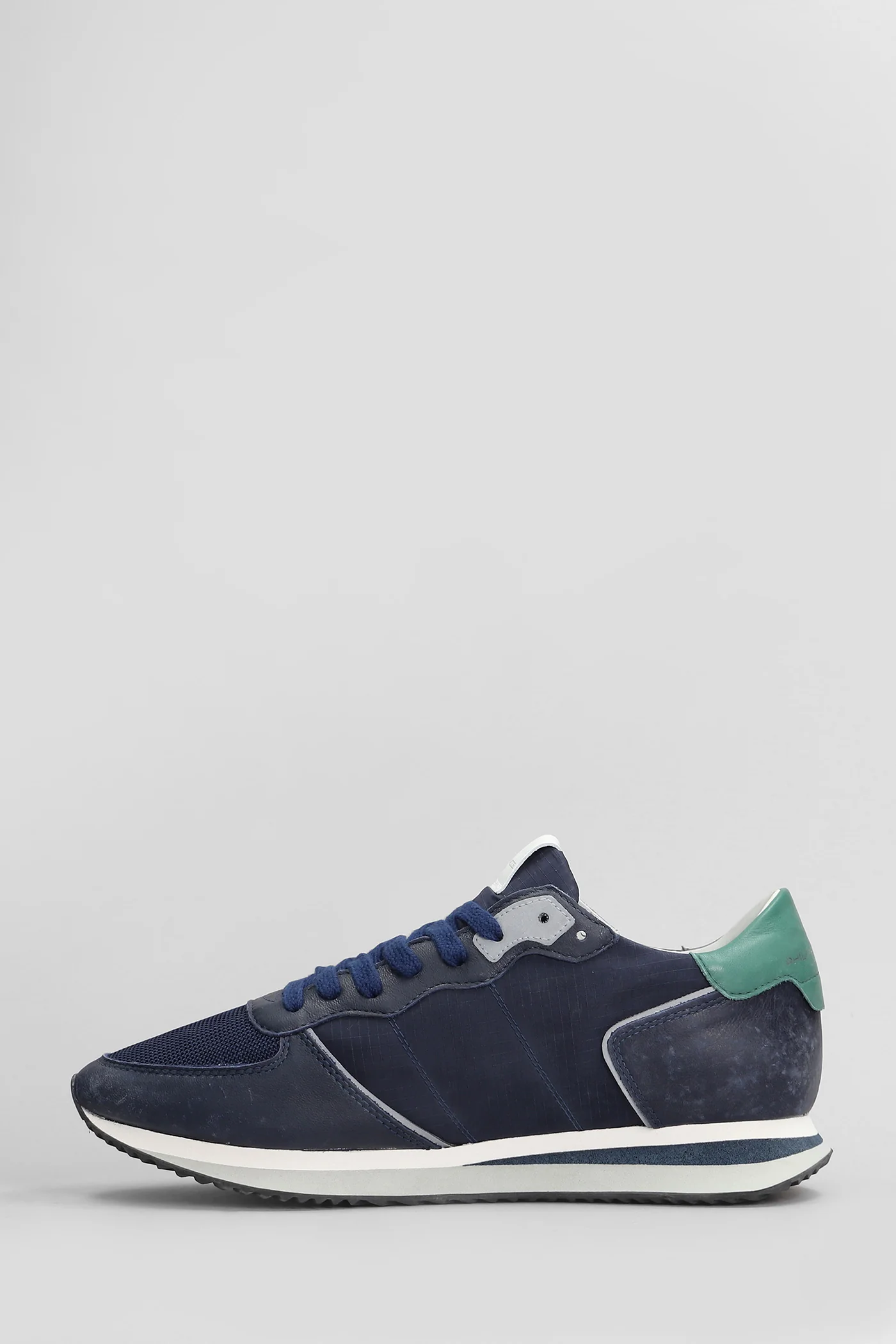 Trpx Low Sneakers in blue leather and fabric - Image 3