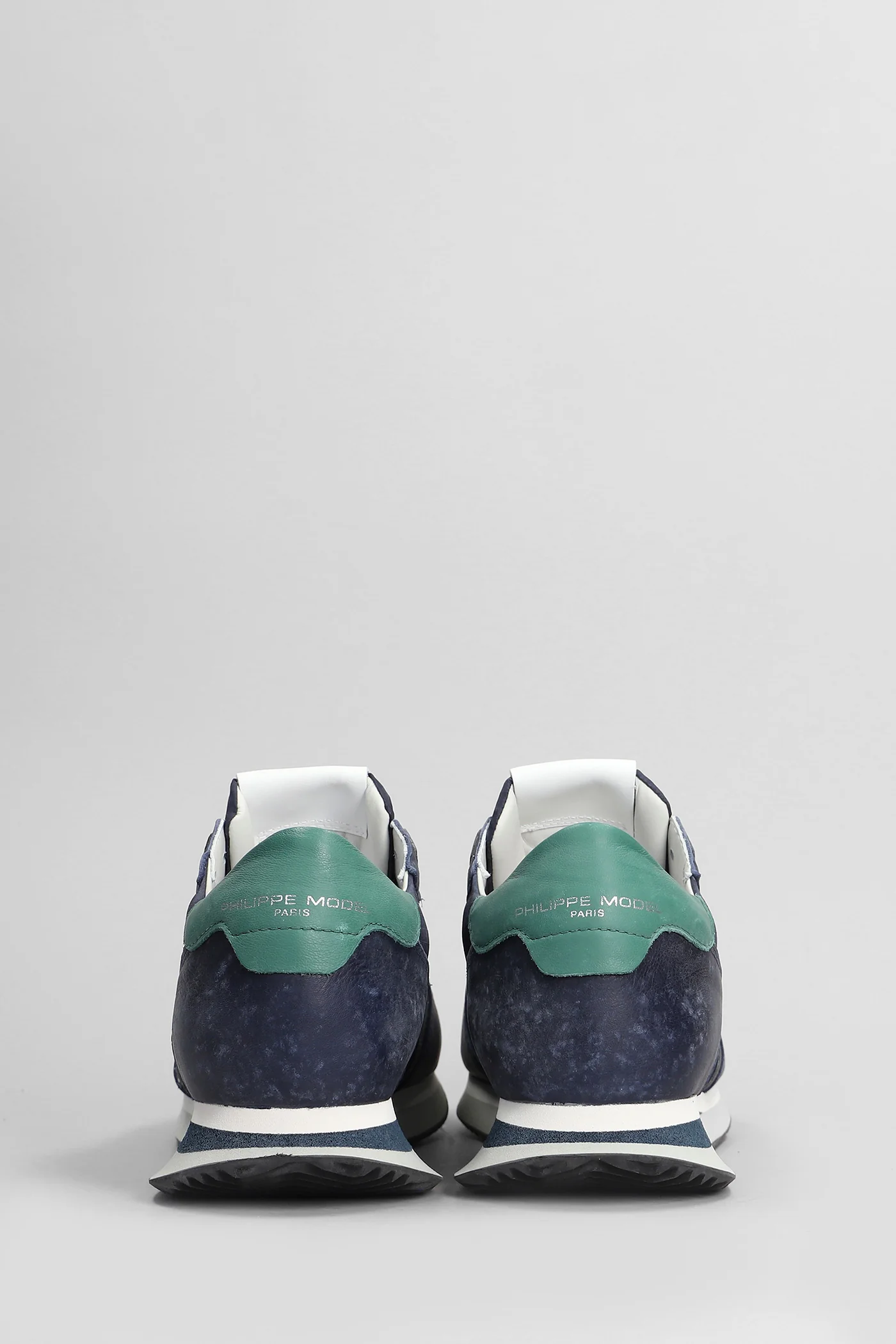 Trpx Low Sneakers in blue leather and fabric - Image 4