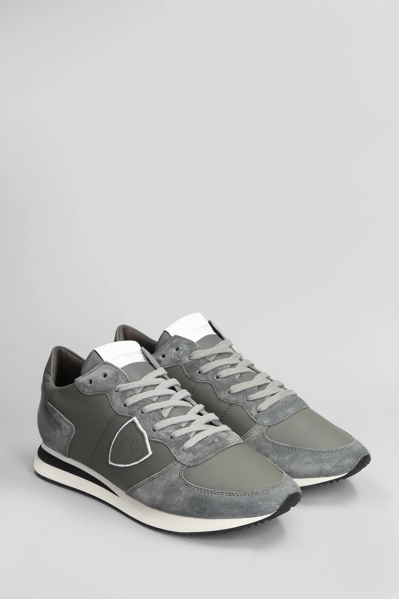 Trpx Low Sneakers in grey suede and leather - Image 2