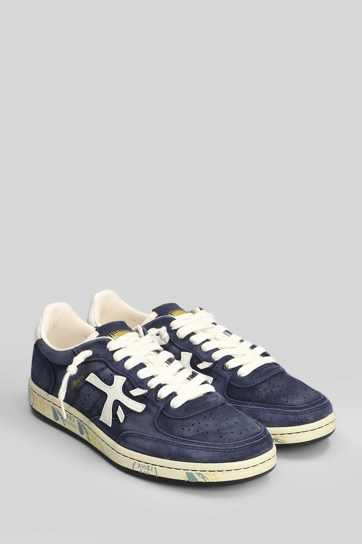 Basktclay Sneakers in blue suede - Image 2