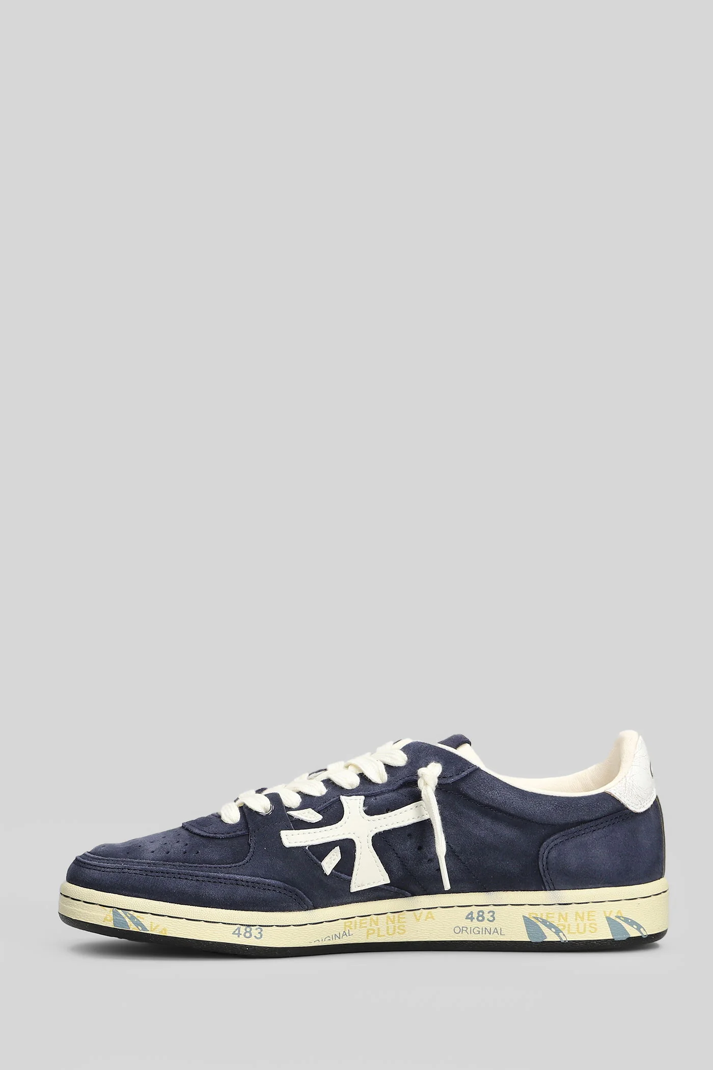 Basktclay Sneakers in blue suede - Image 3