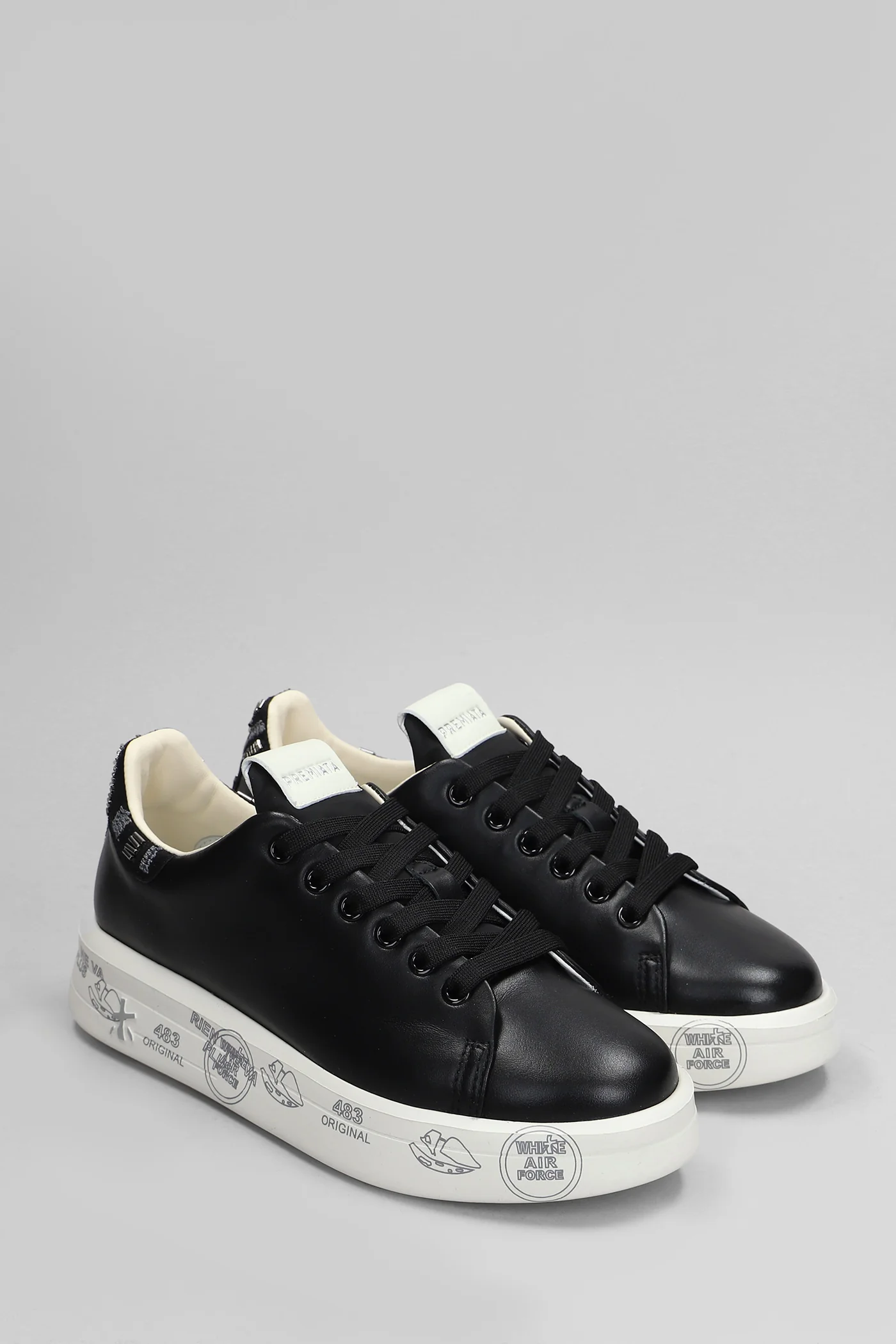 Belle Sneakers in black leather - Image 2