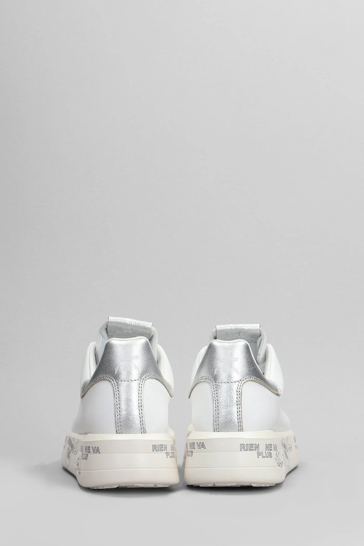 Belle Sneakers in white leather - Image 4