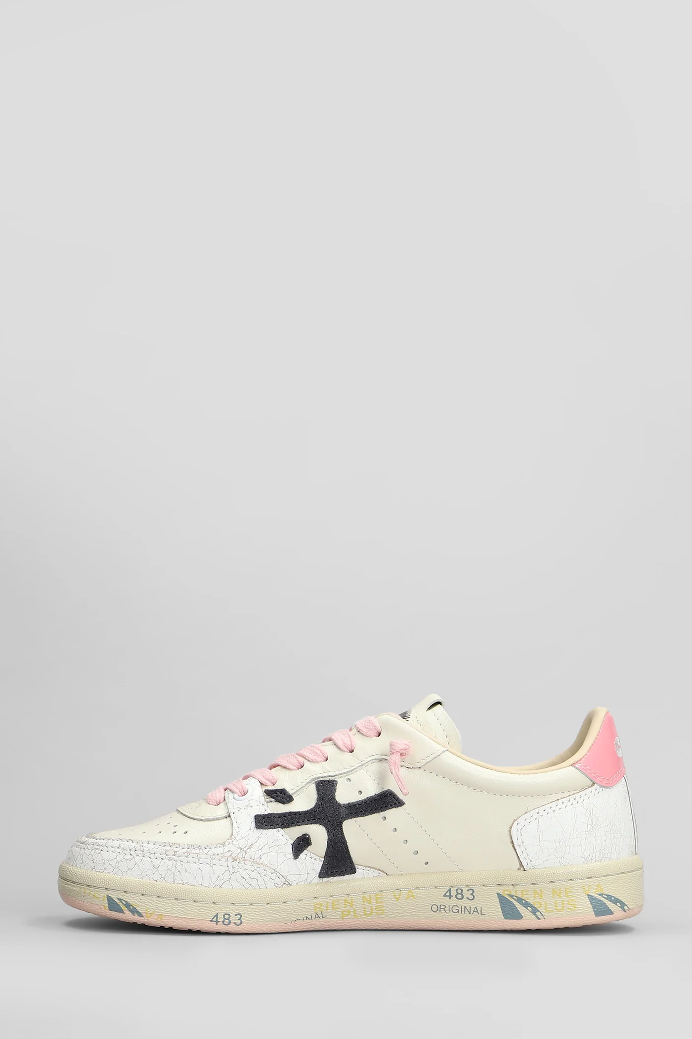 Bskt Clay Sneakers in beige leather - Image 3