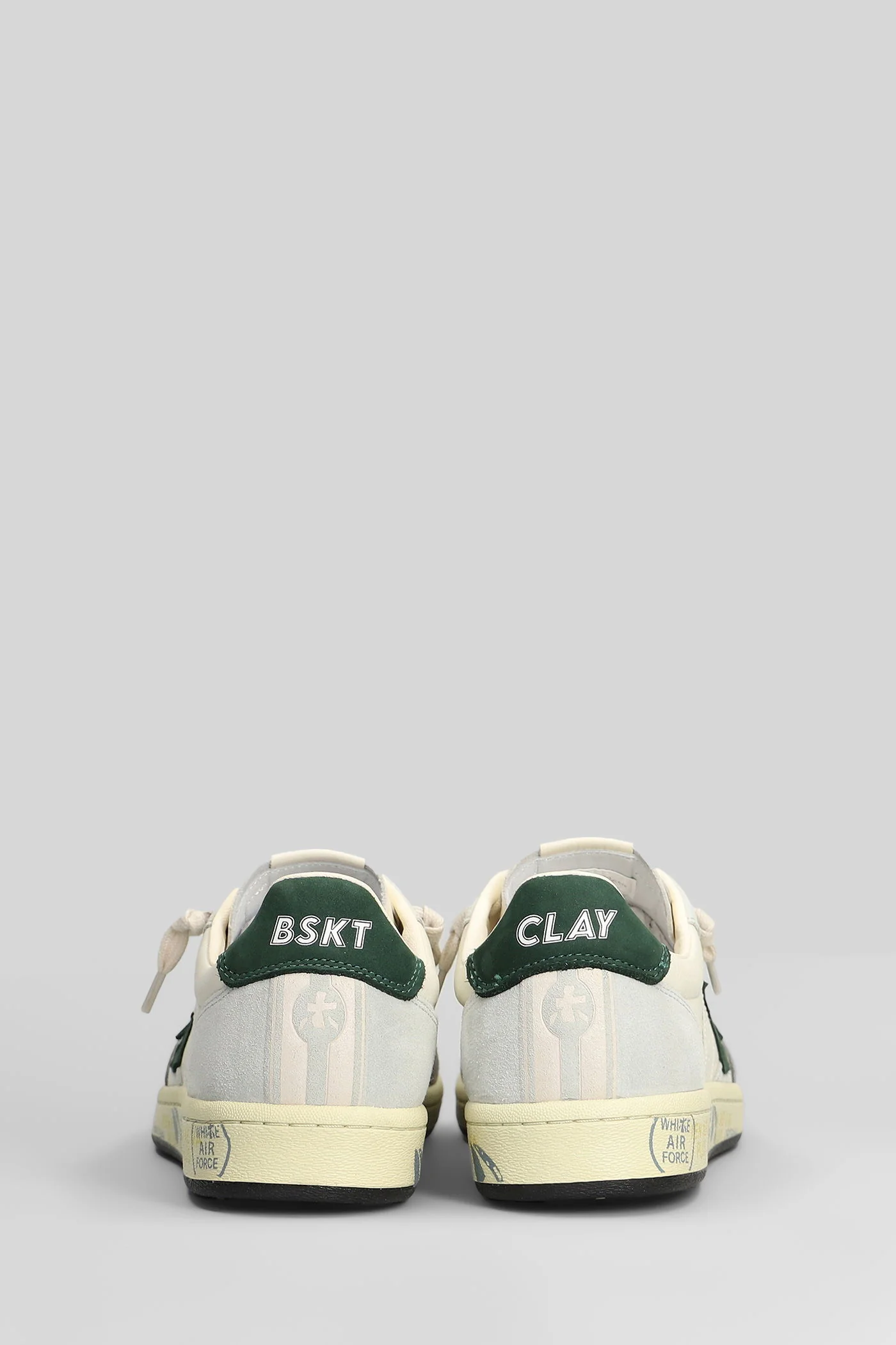 Bskt Clay Sneakers in white suede and leather - Image 4