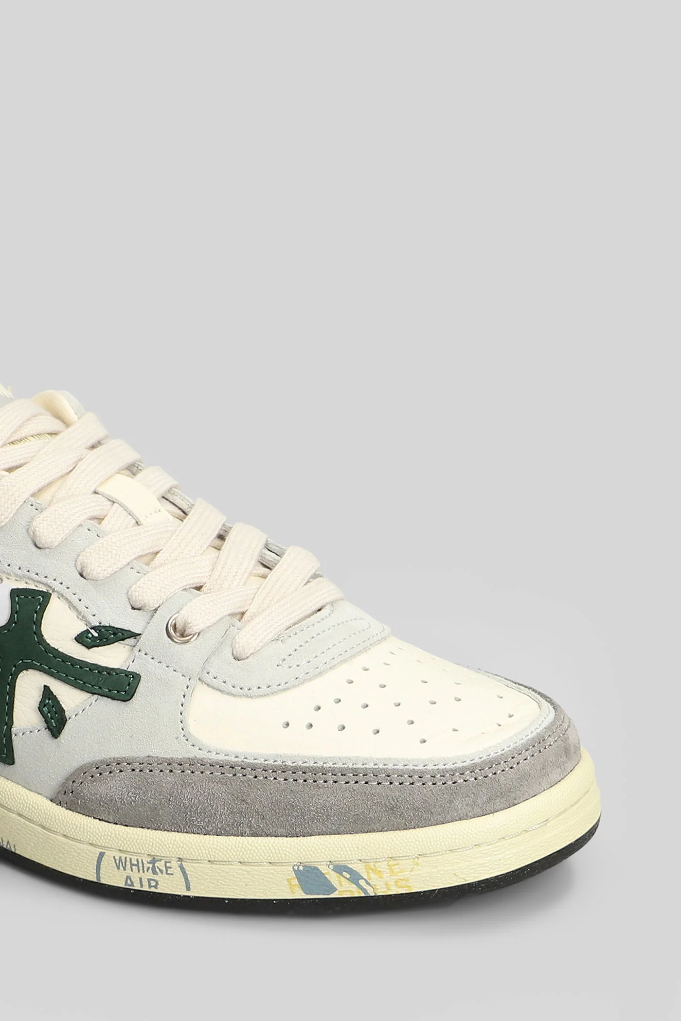 Bskt Clay Sneakers in white suede and leather - Image 5