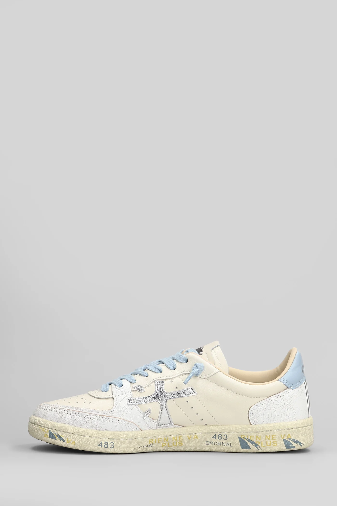 Bskt Clayd Sneakers in white leather - Image 3