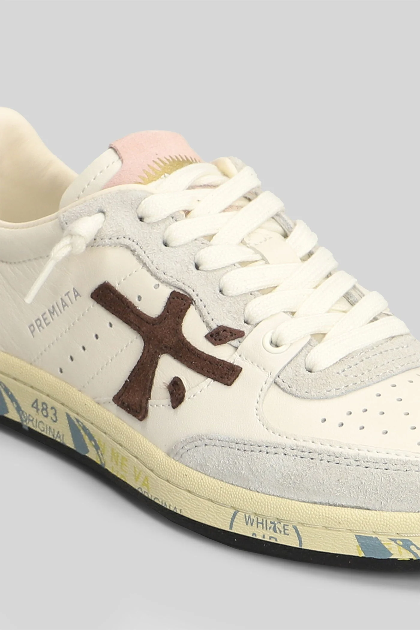 Bstkclayd Sneakers in beige suede and leather - Image 5