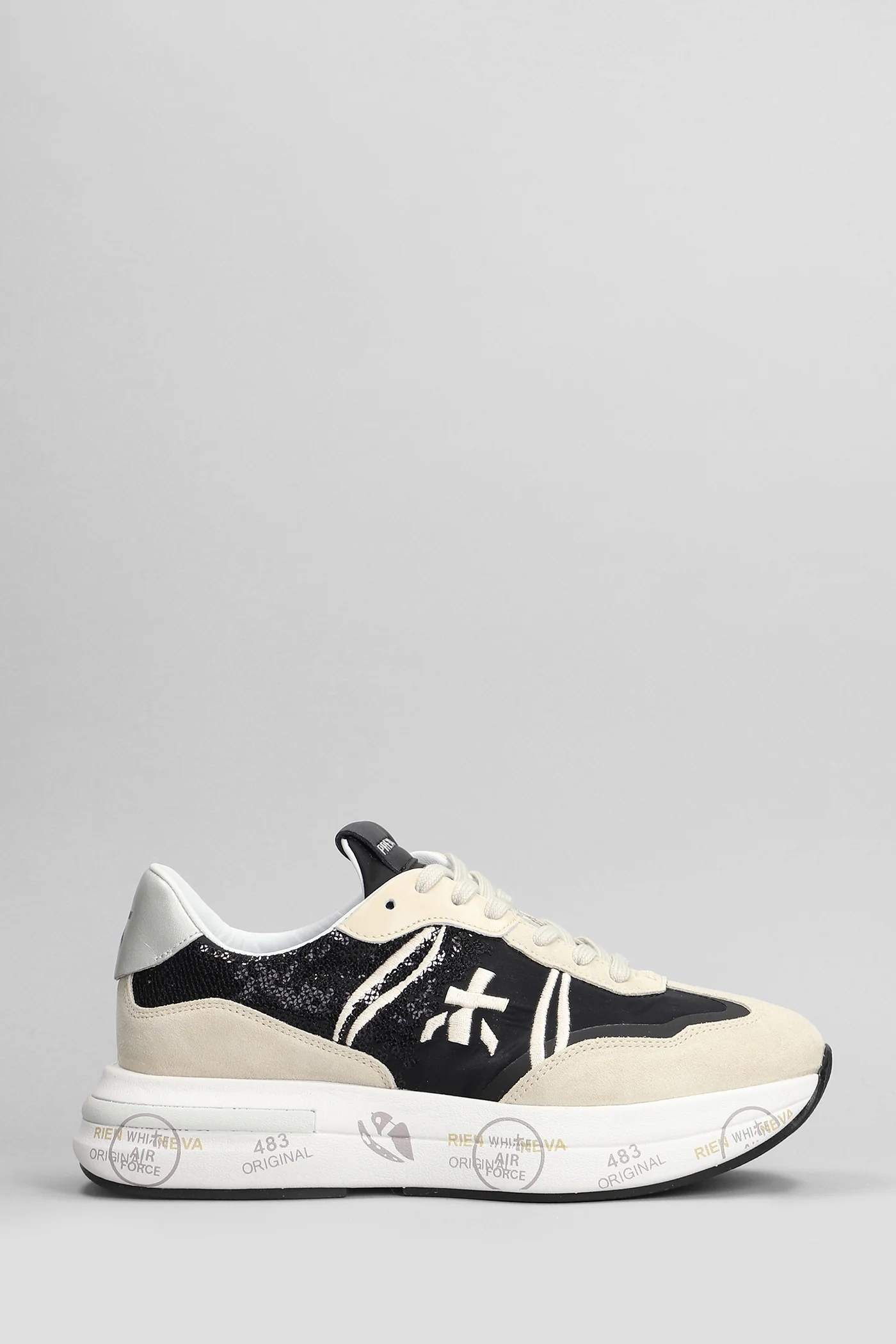 Cassie Sneakers in beige Suede and fabric