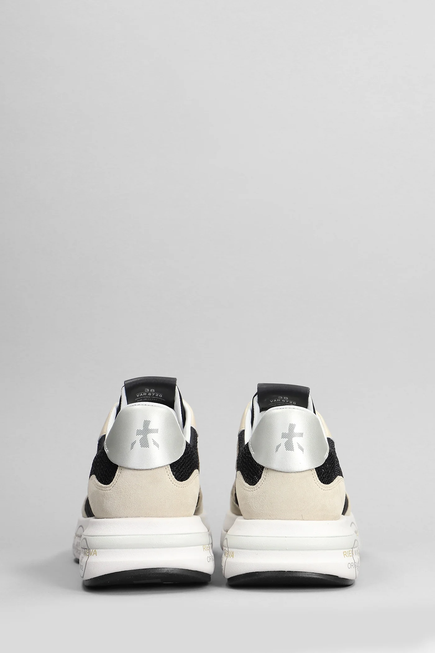 Cassie Sneakers in beige Suede and fabric - Image 4