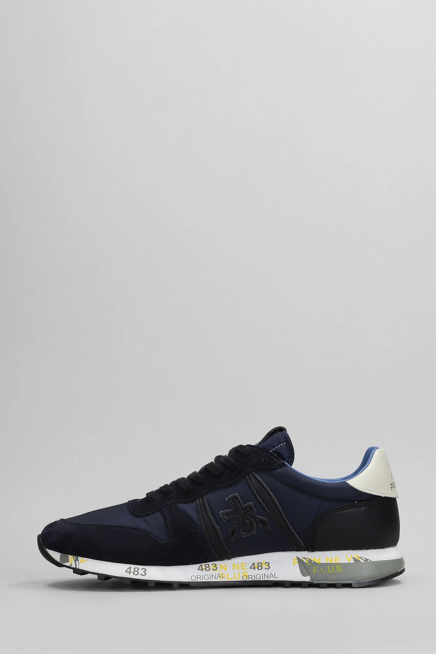 Eric Sneakers in blue Suede and fabric - Image 3