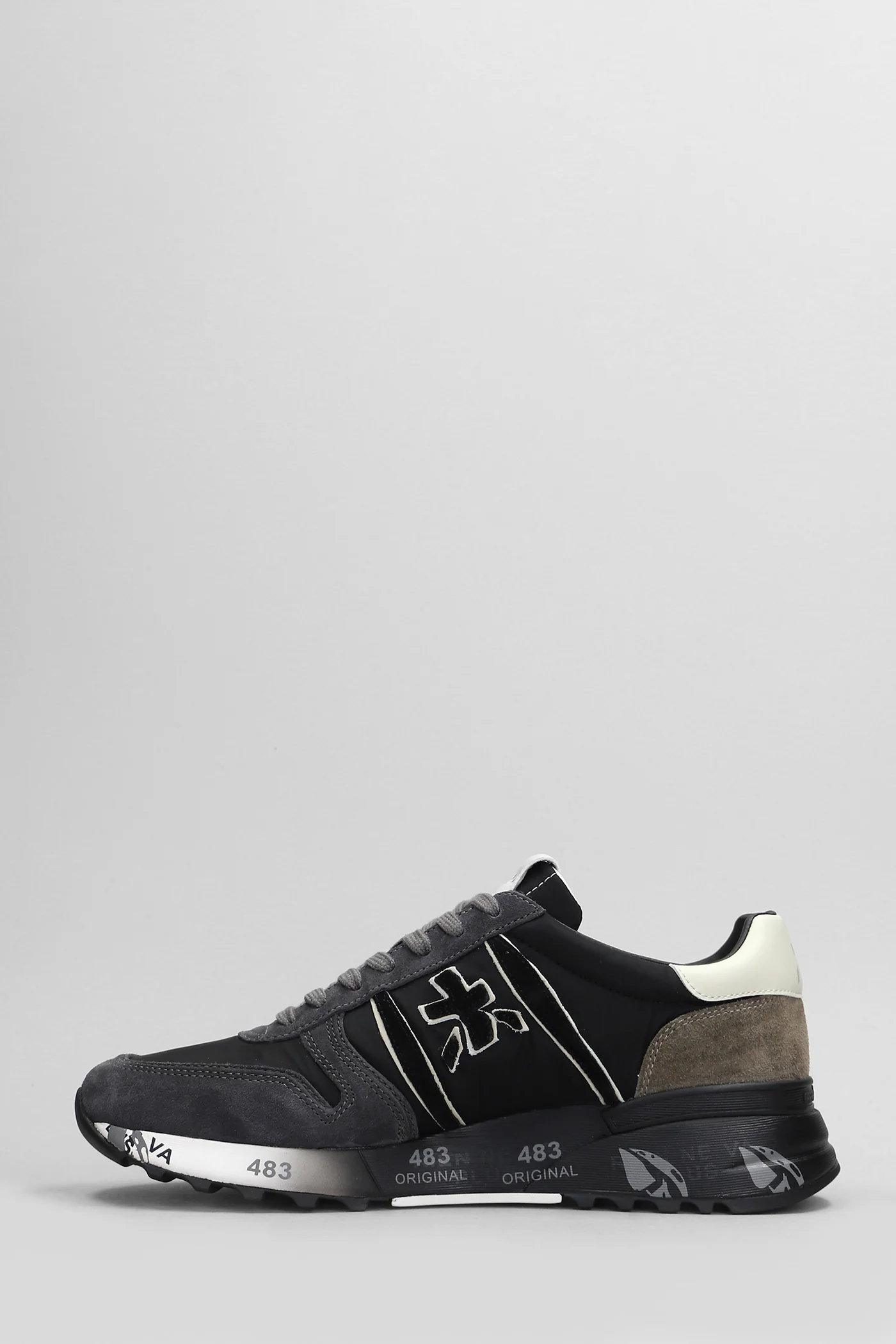 Lander Sneakers in black Suede and fabric - Image 3