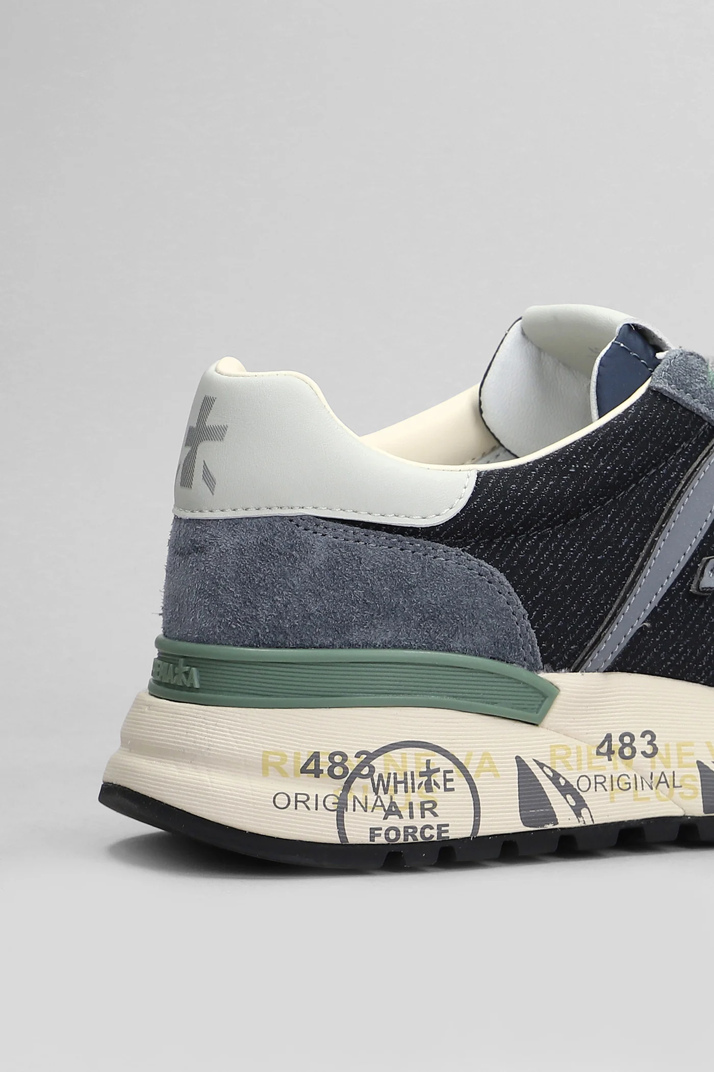 Lander Sneakers in blue Suede and fabric - Image 5