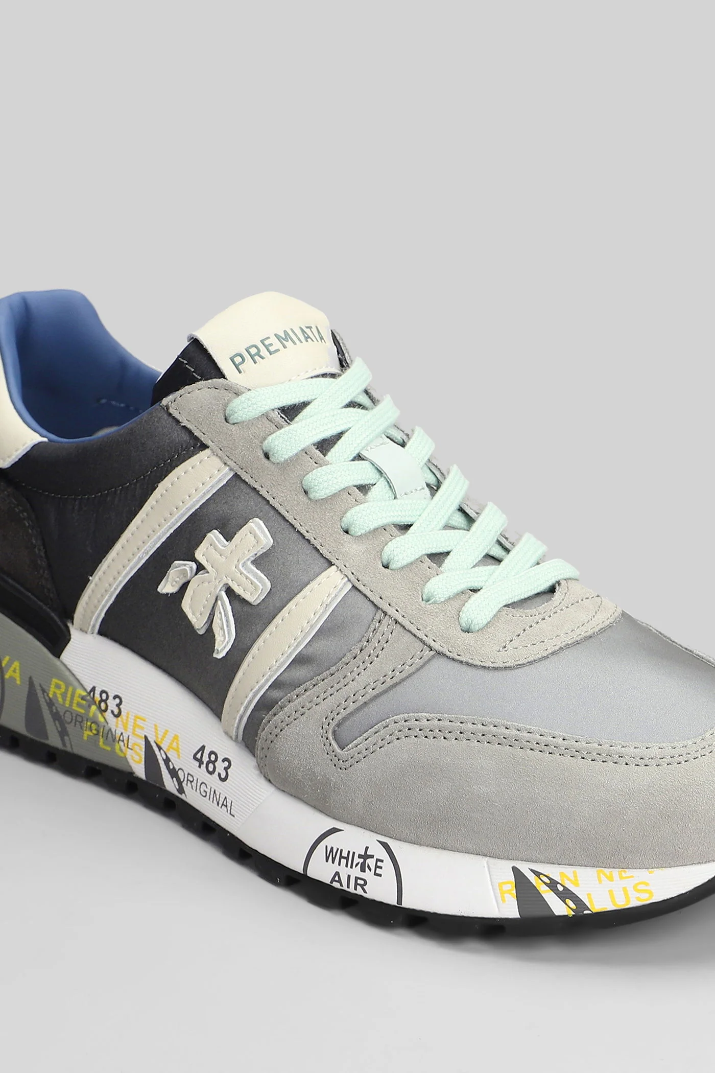 Lander Sneakers in grey Suede and fabric - Image 5
