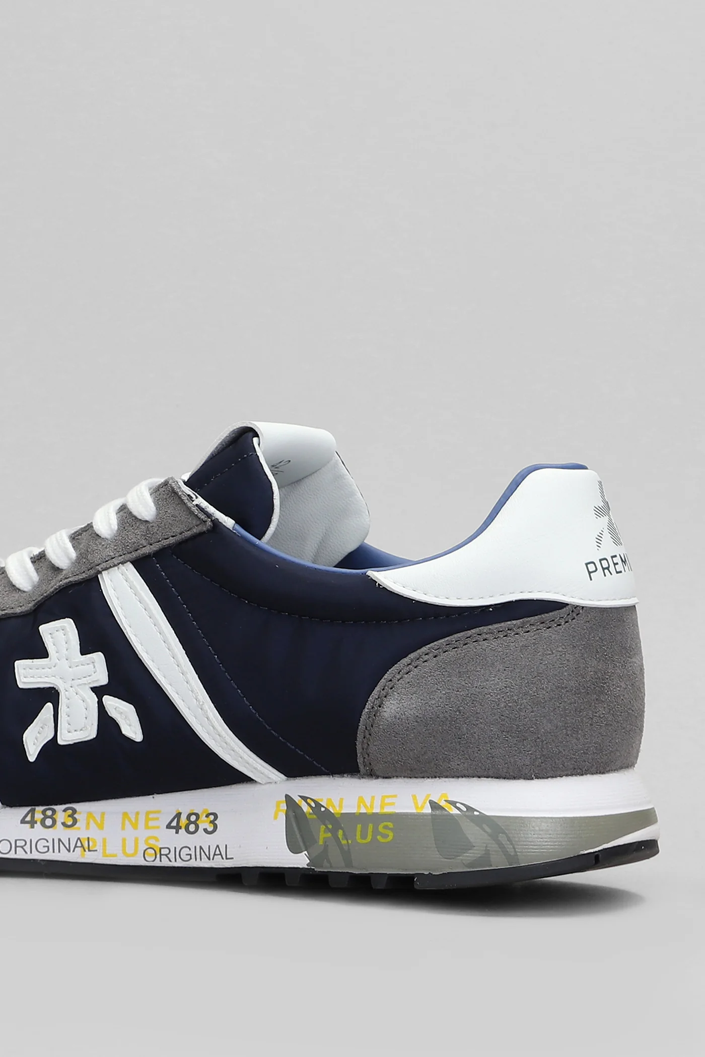 Lucy Sneakers in grey Suede and fabric - Image 5