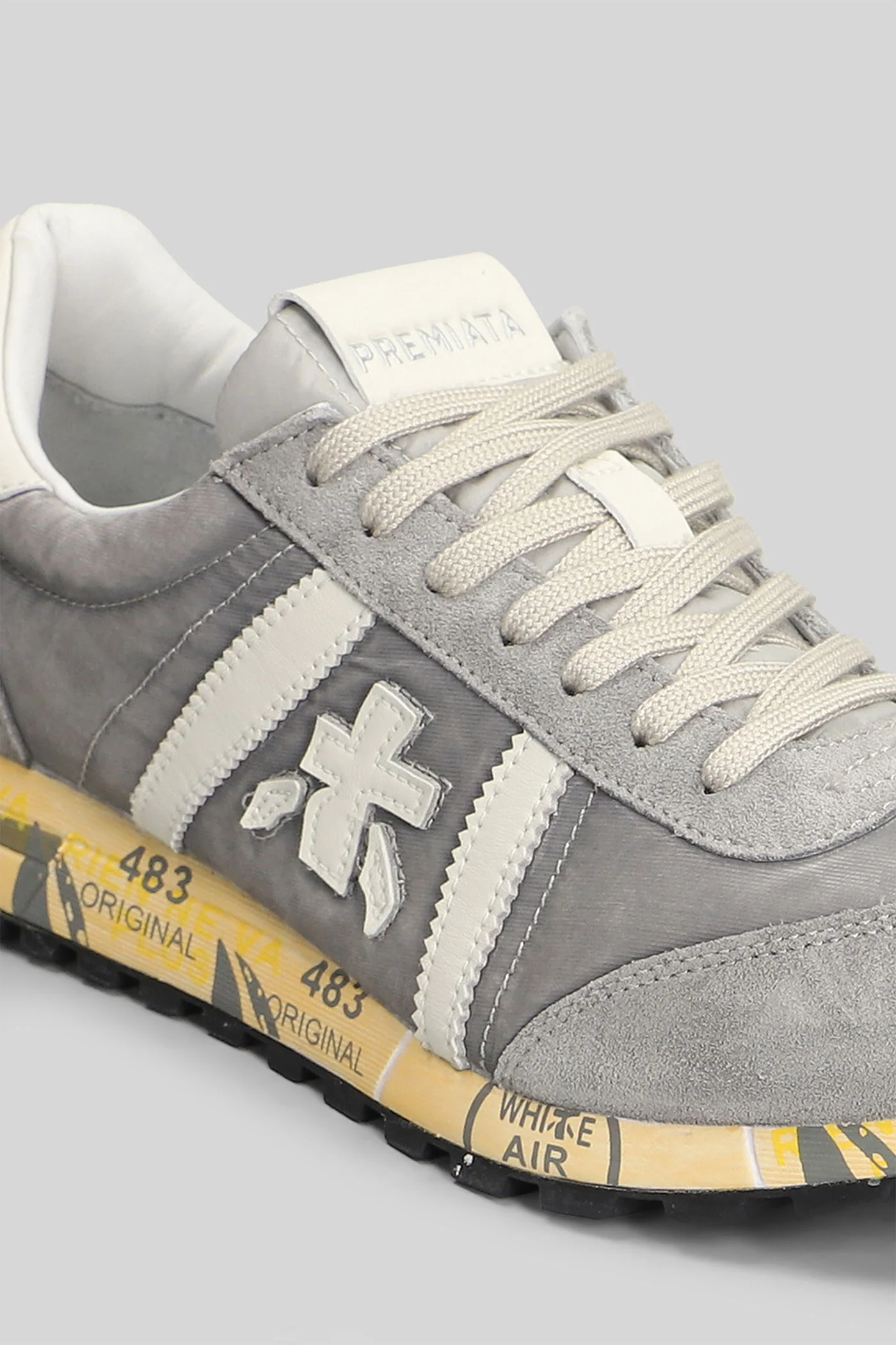 Lucy Sneakers in grey Suede and fabric - Image 5