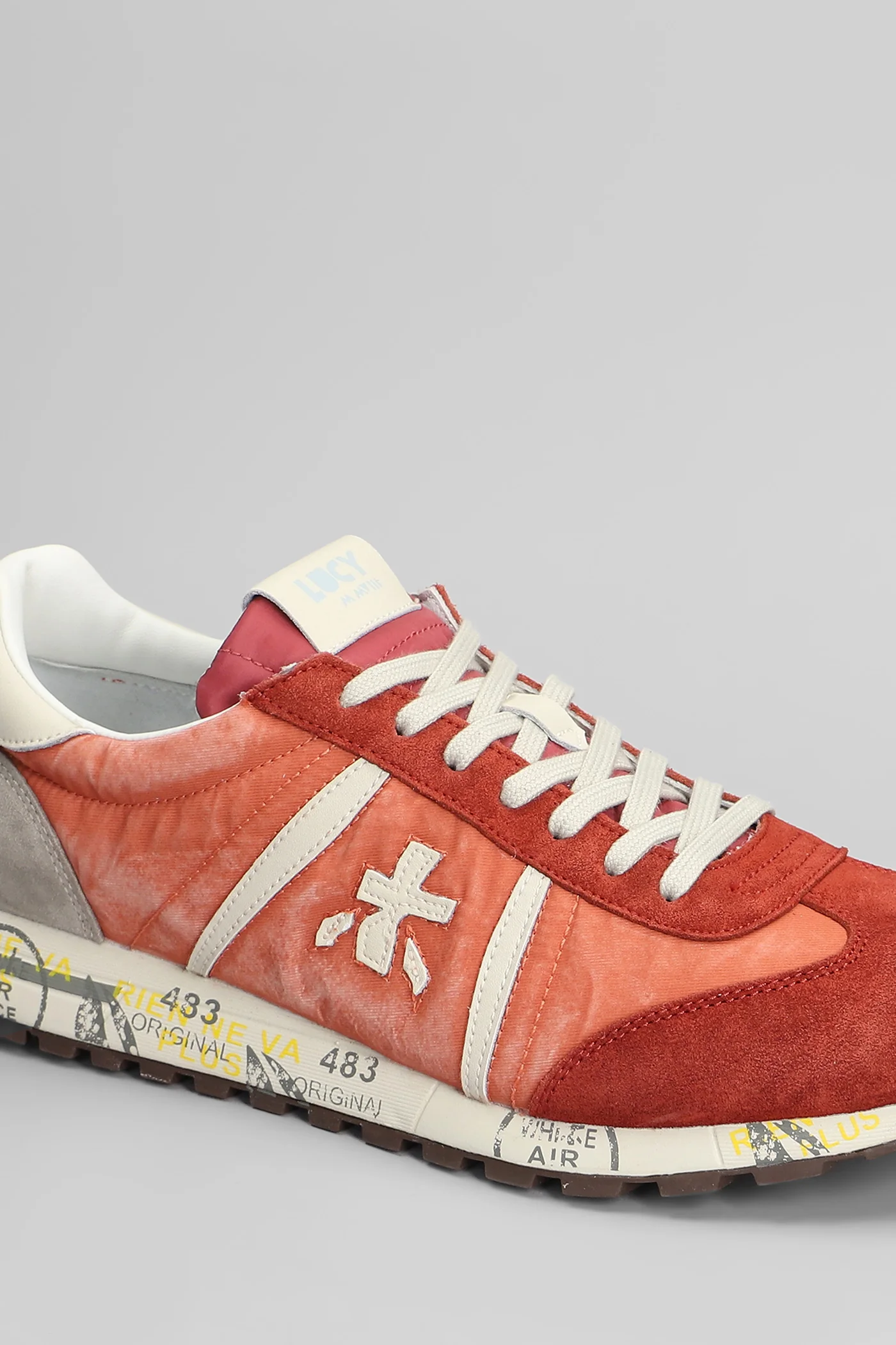 Lucy Sneakers in red Suede and fabric - Image 5