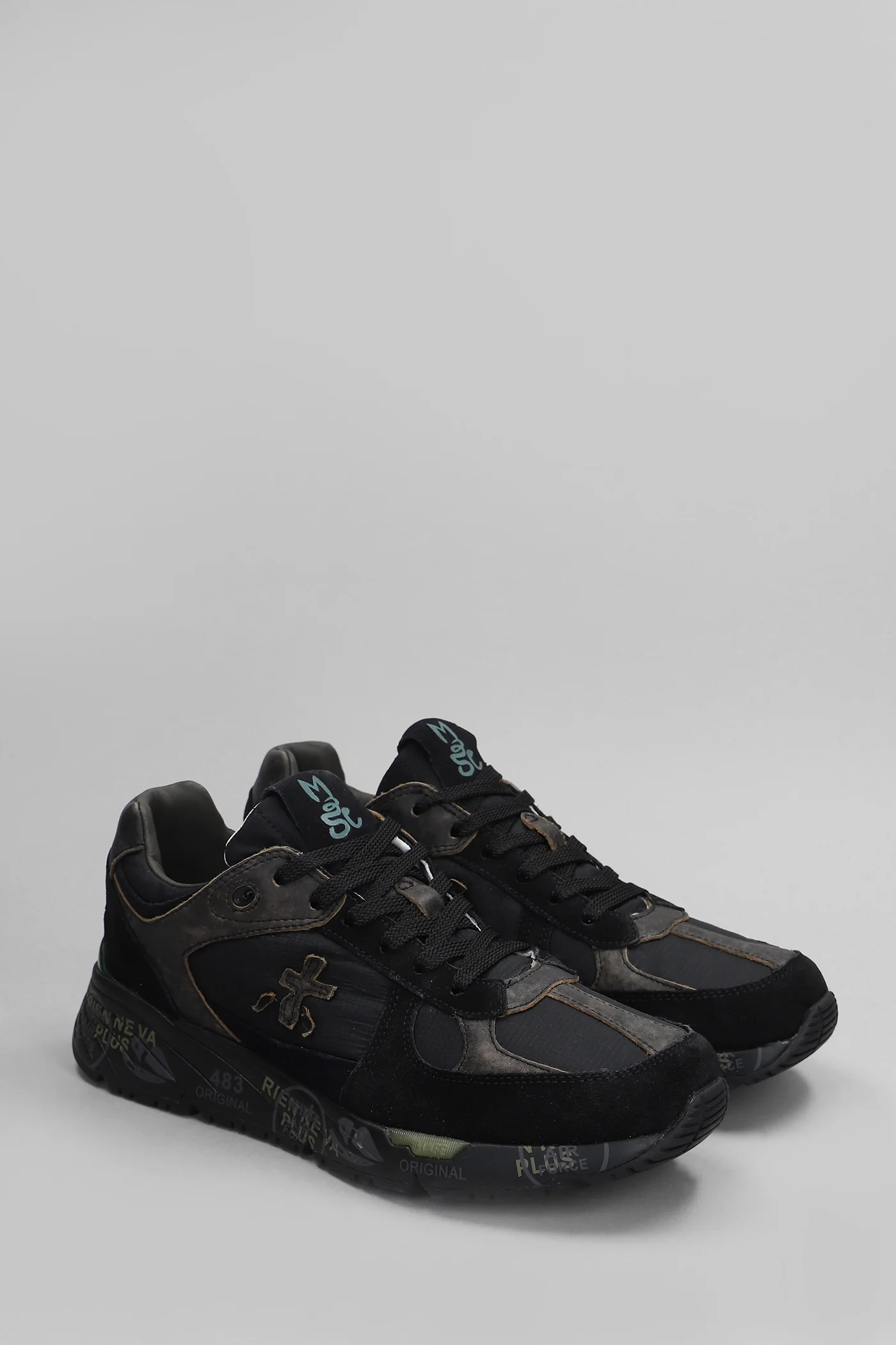 Mase Sneakers in black Suede and fabric - Image 2