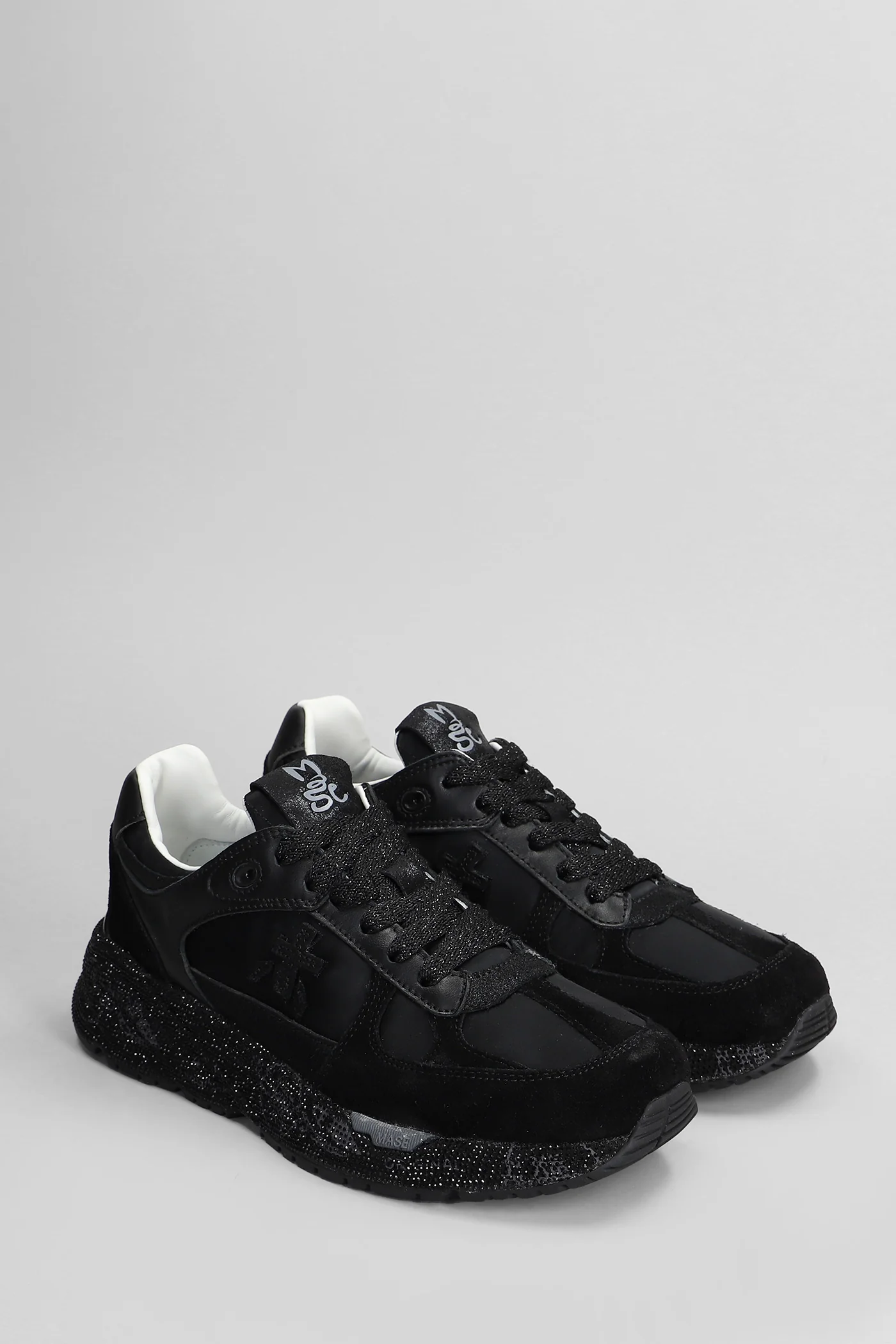 Mase Sneakers in black Suede and fabric - Image 2