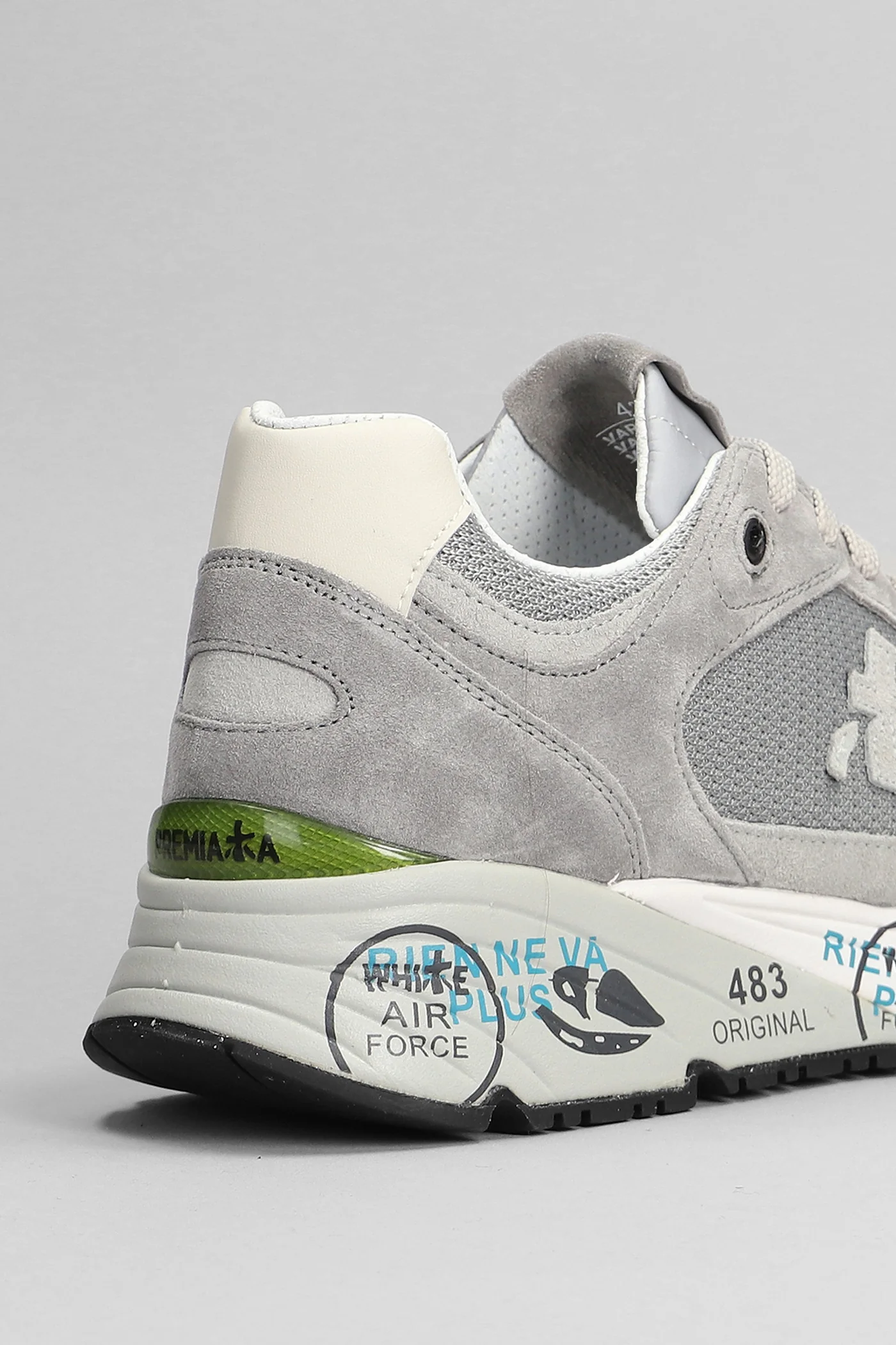 Mase Sneakers in grey Suede and fabric - Image 5