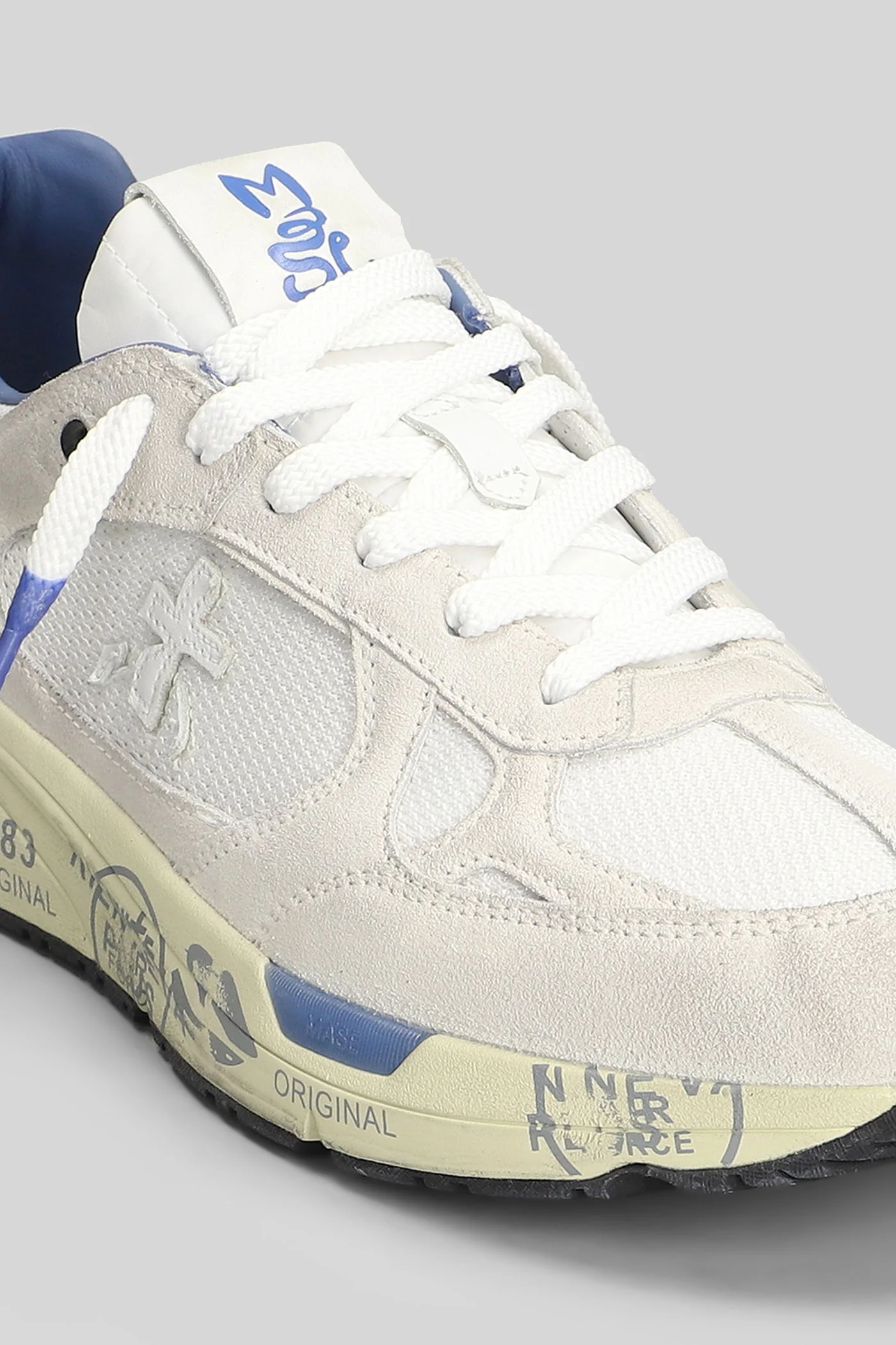 Mase Sneakers in white Suede and fabric - Image 5