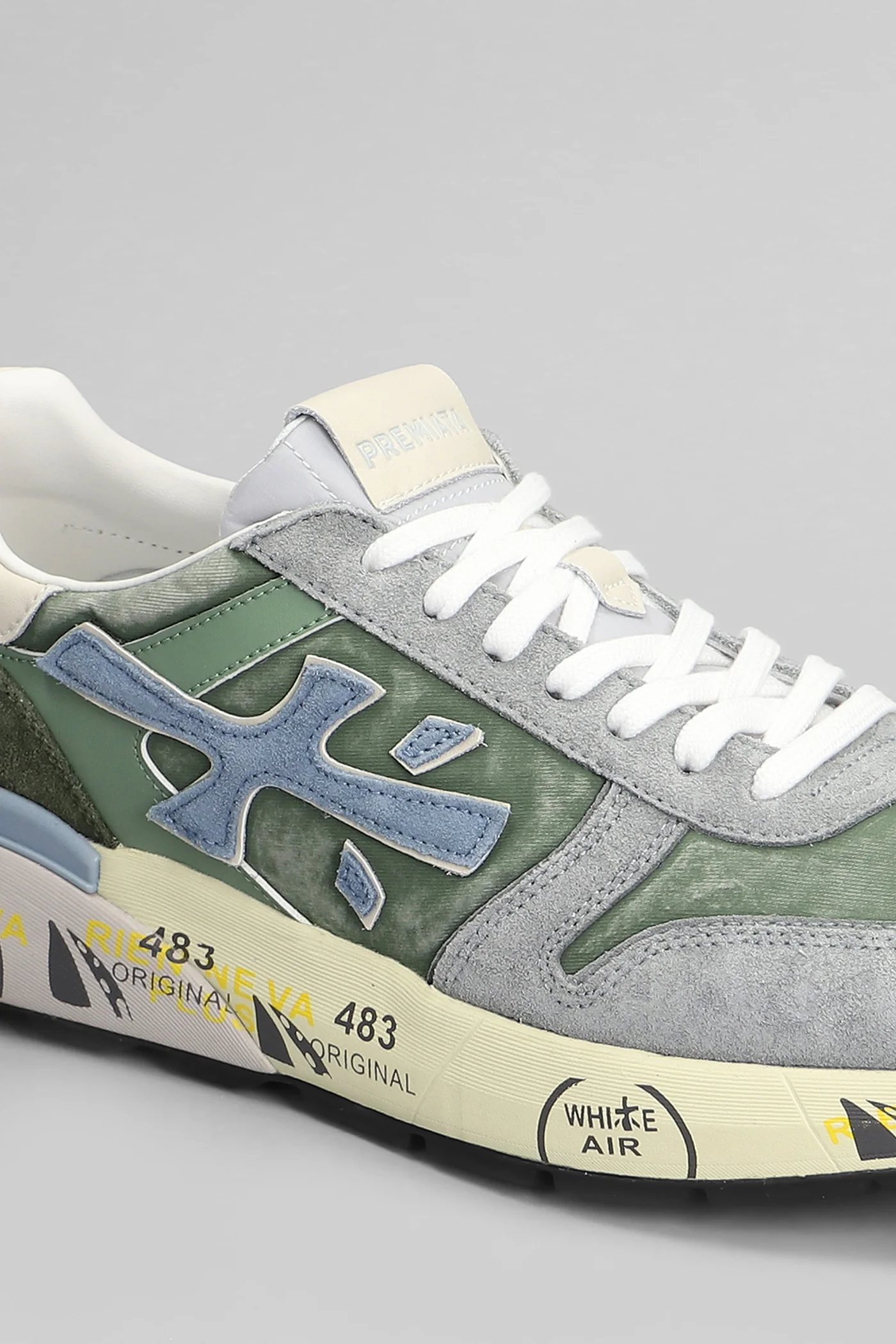 Mick Sneakers in green Suede and fabric - Image 5