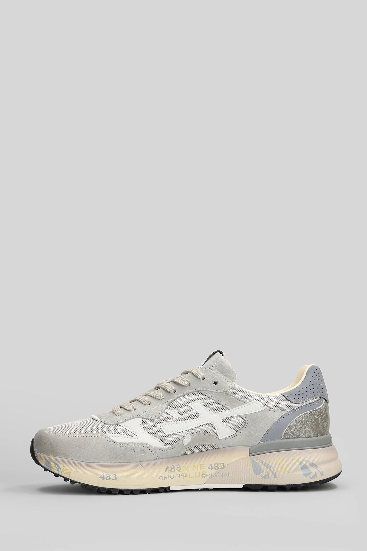 Mick Sneakers in grey Suede and fabric - Image 3