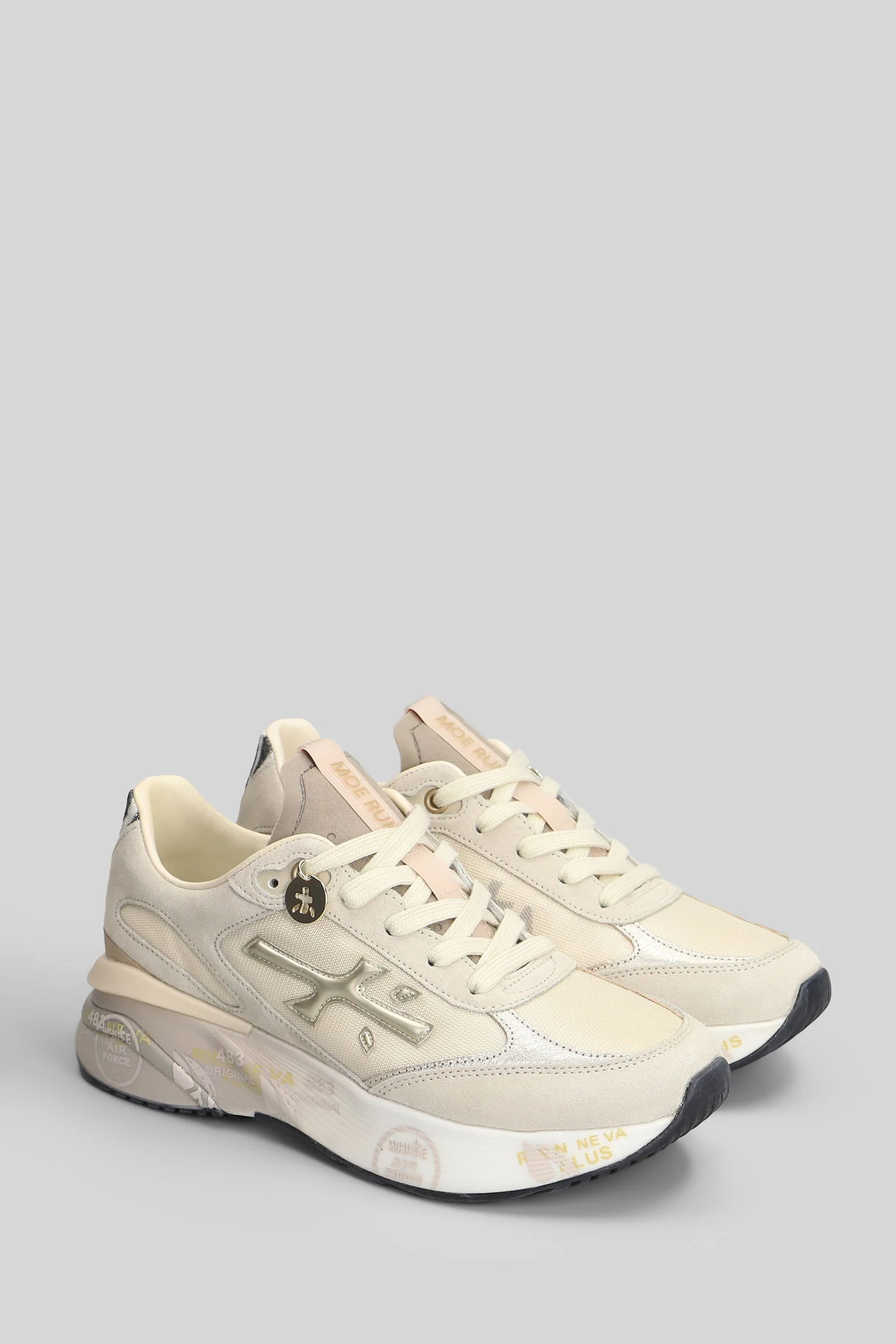 Moerun Sneakers in beige Suede and fabric - Image 2
