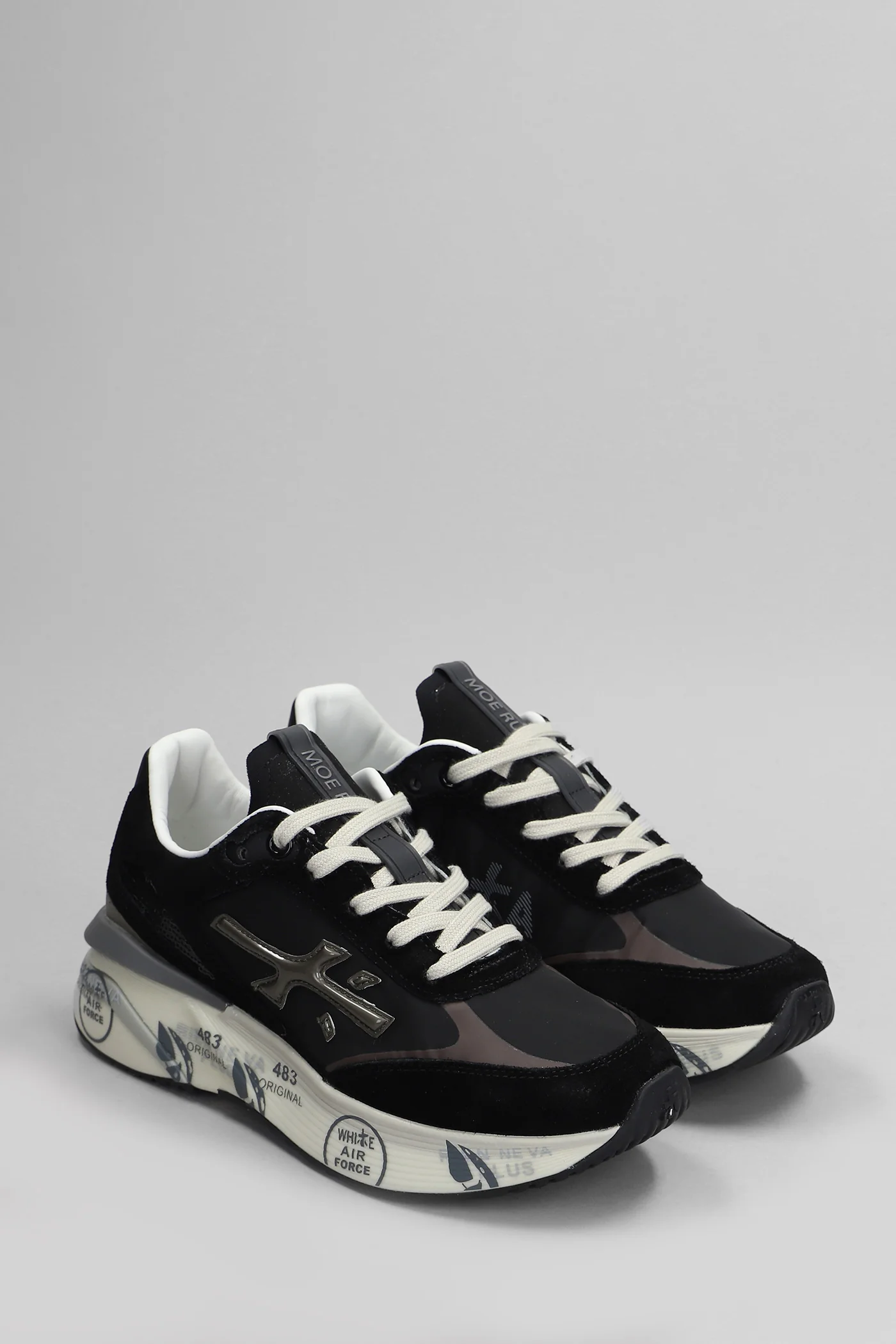 Moerun Sneakers in black Suede and fabric - Image 2