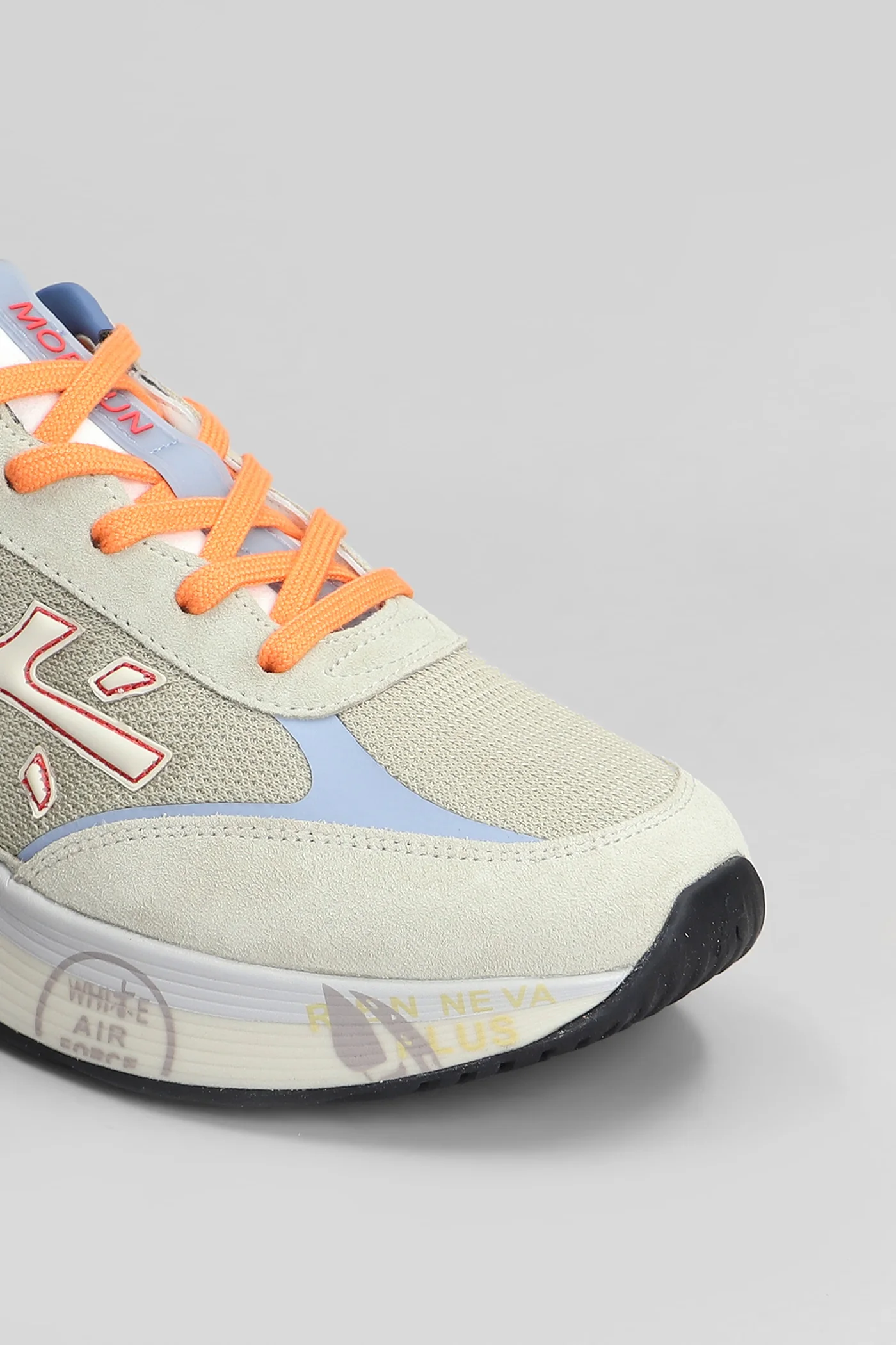 Moerun Sneakers in taupe Suede and fabric - Image 5