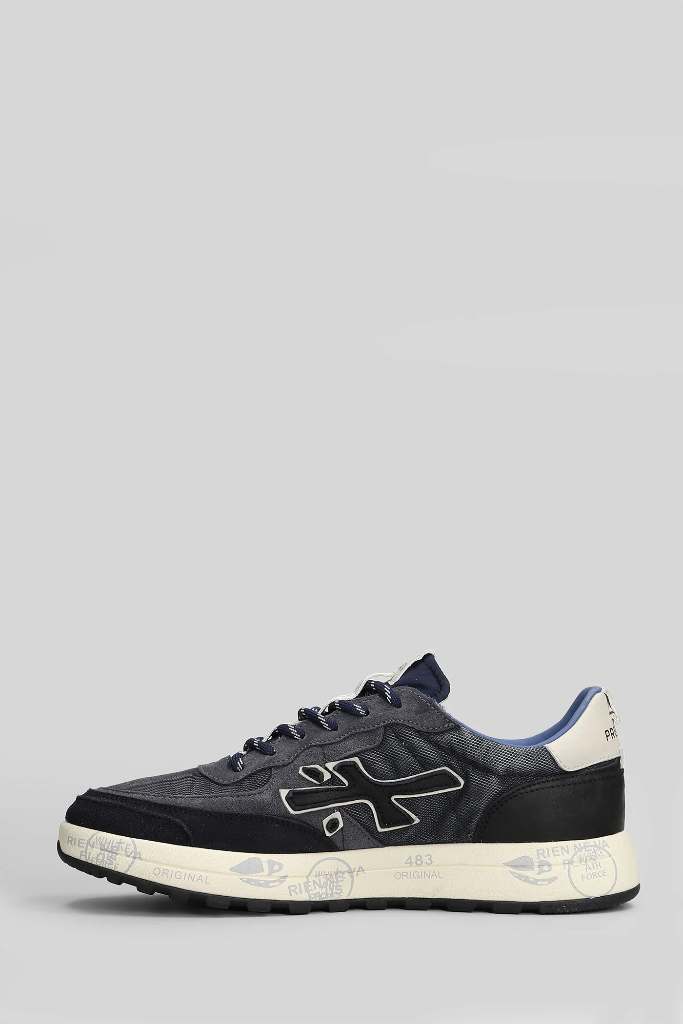 Nous Sneakers in black Suede and fabric - Image 3