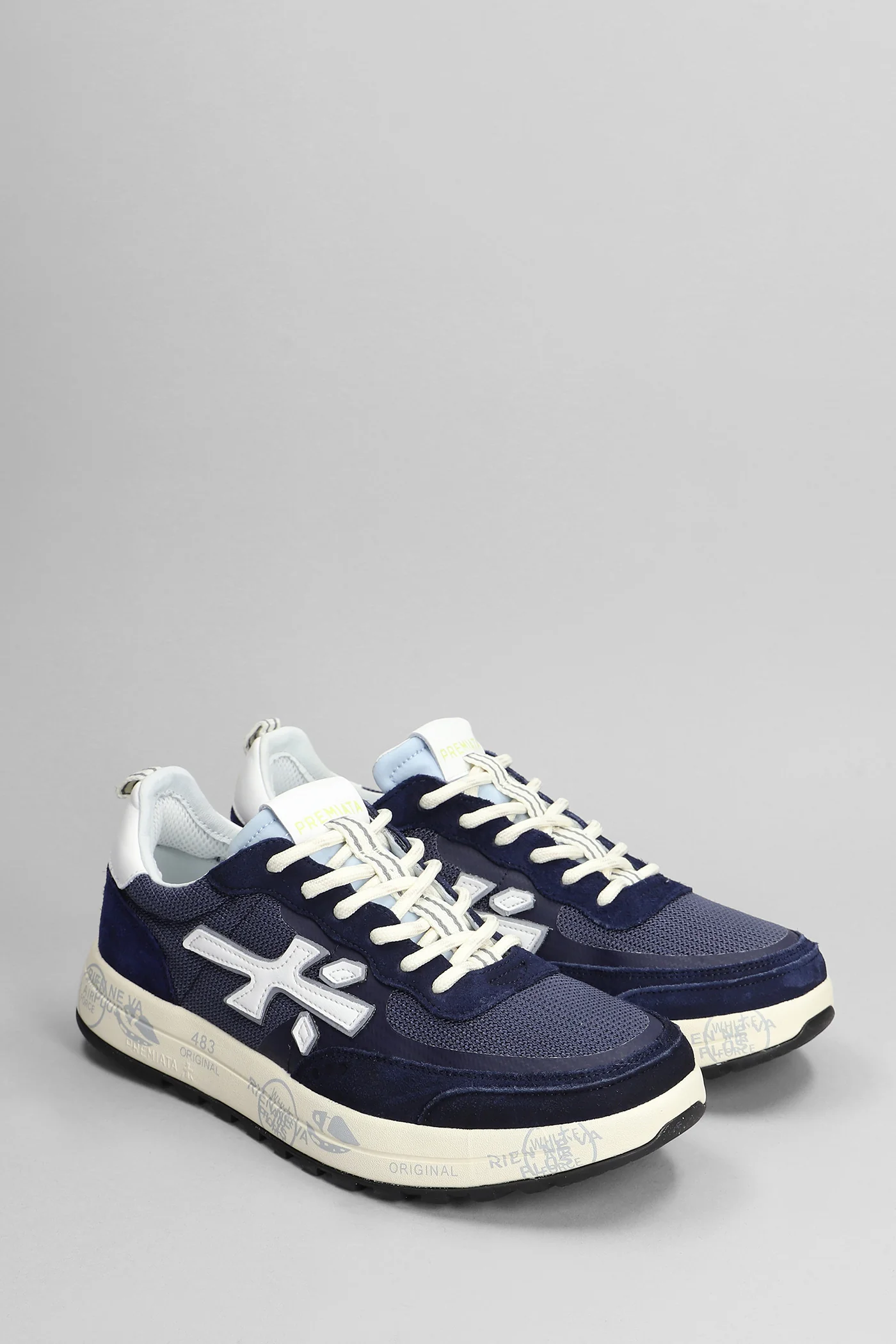 Nous Sneakers in blue Suede and fabric - Image 2
