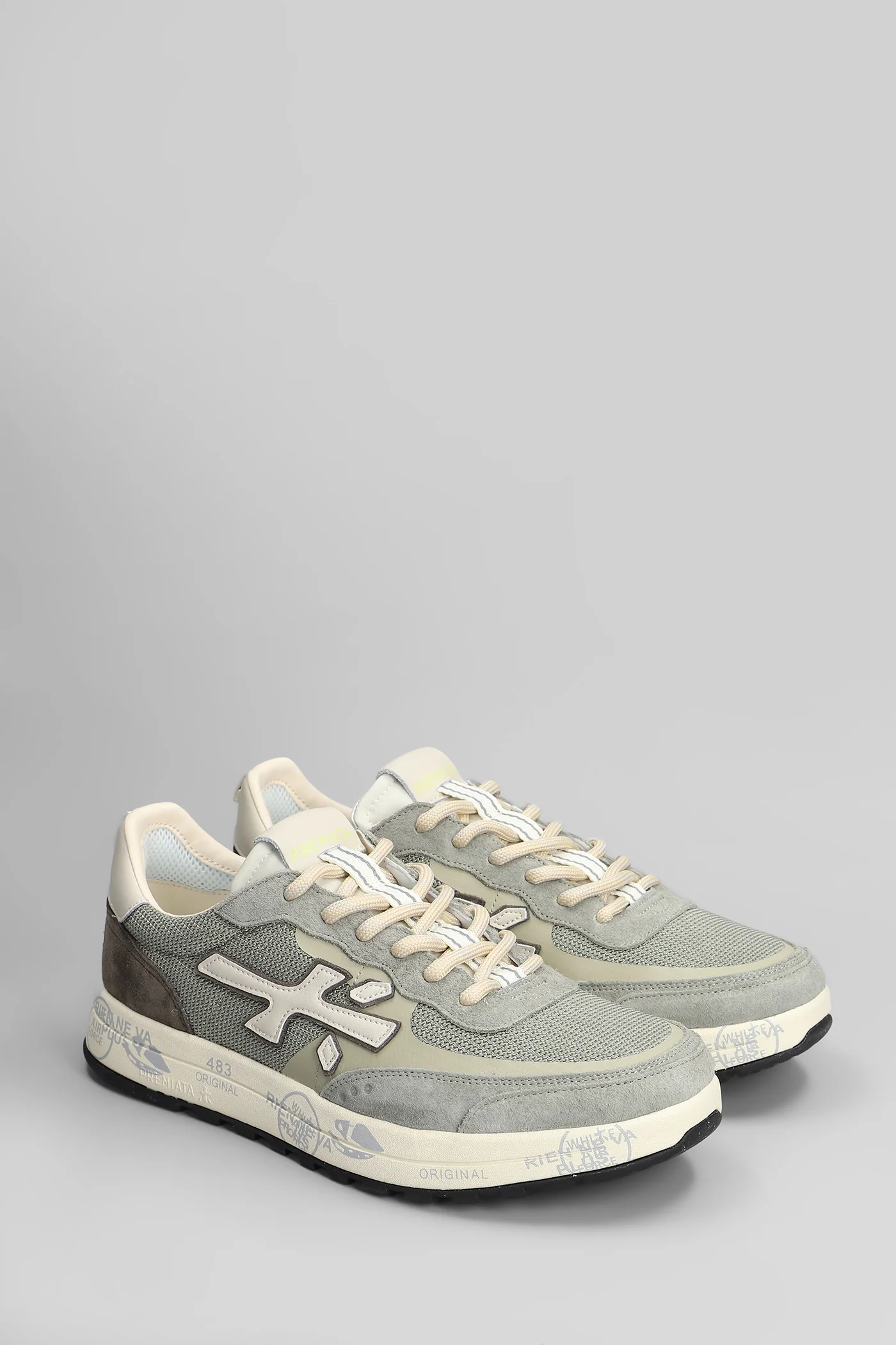 Nous Sneakers in grey Suede and fabric - Image 2