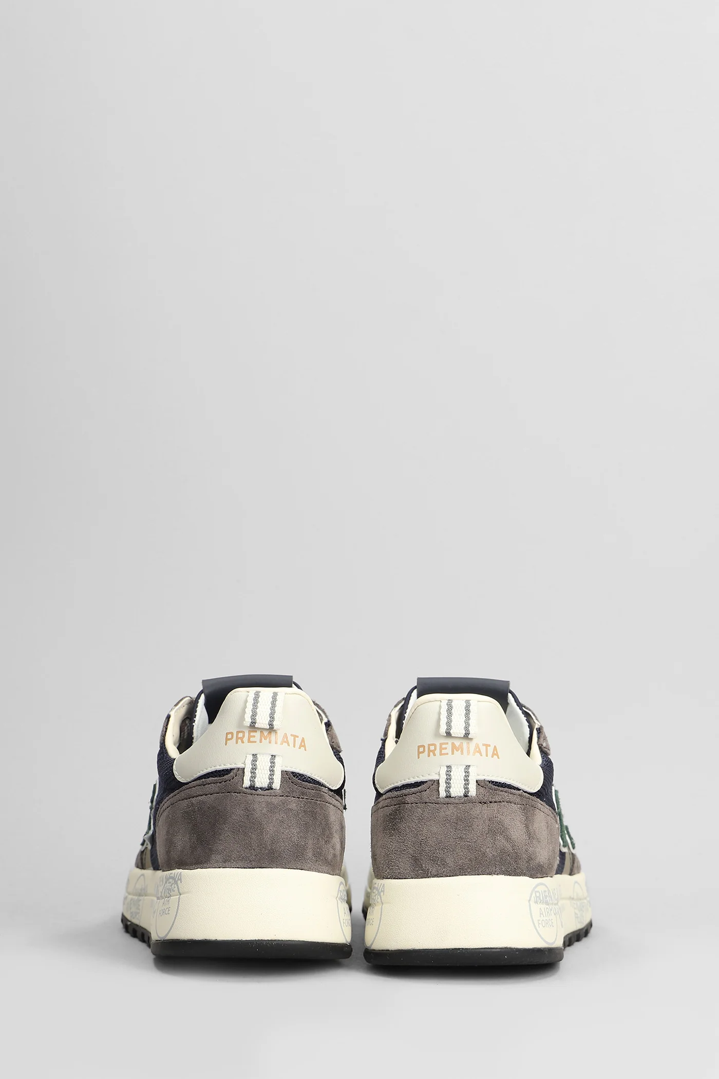 Nous Sneakers in taupe Suede and fabric - Image 4