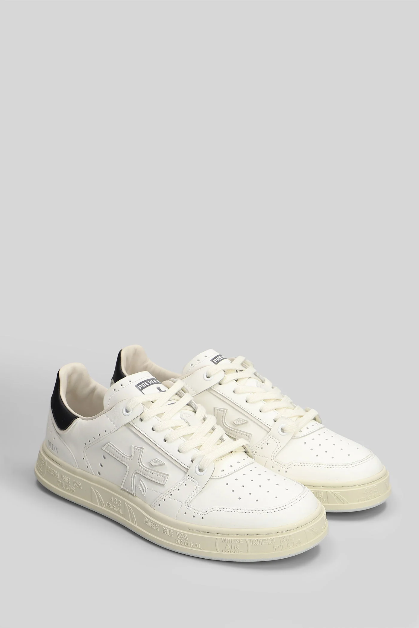 Quinn Sneakers in white leather - Image 2