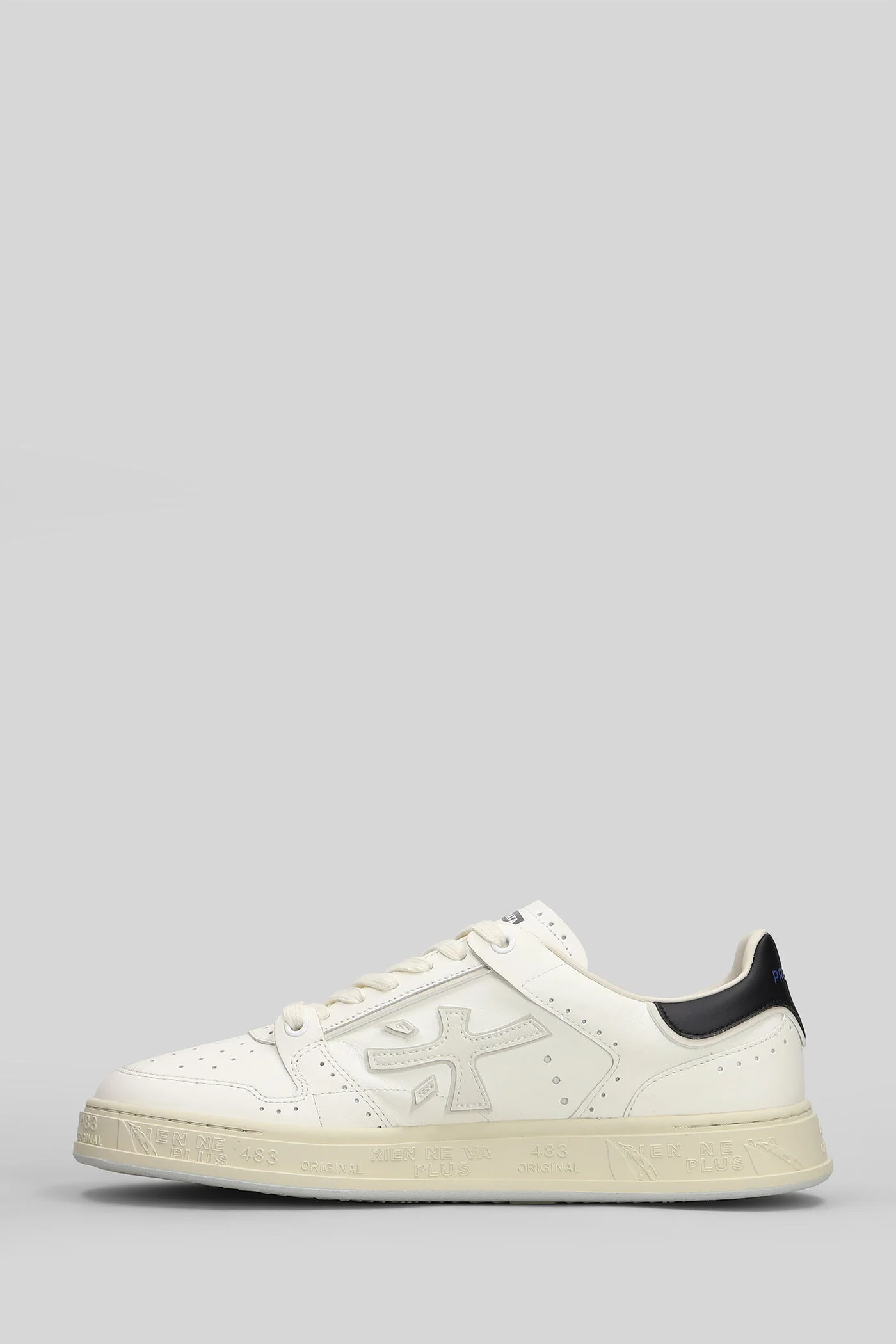 Quinn Sneakers in white leather - Image 3