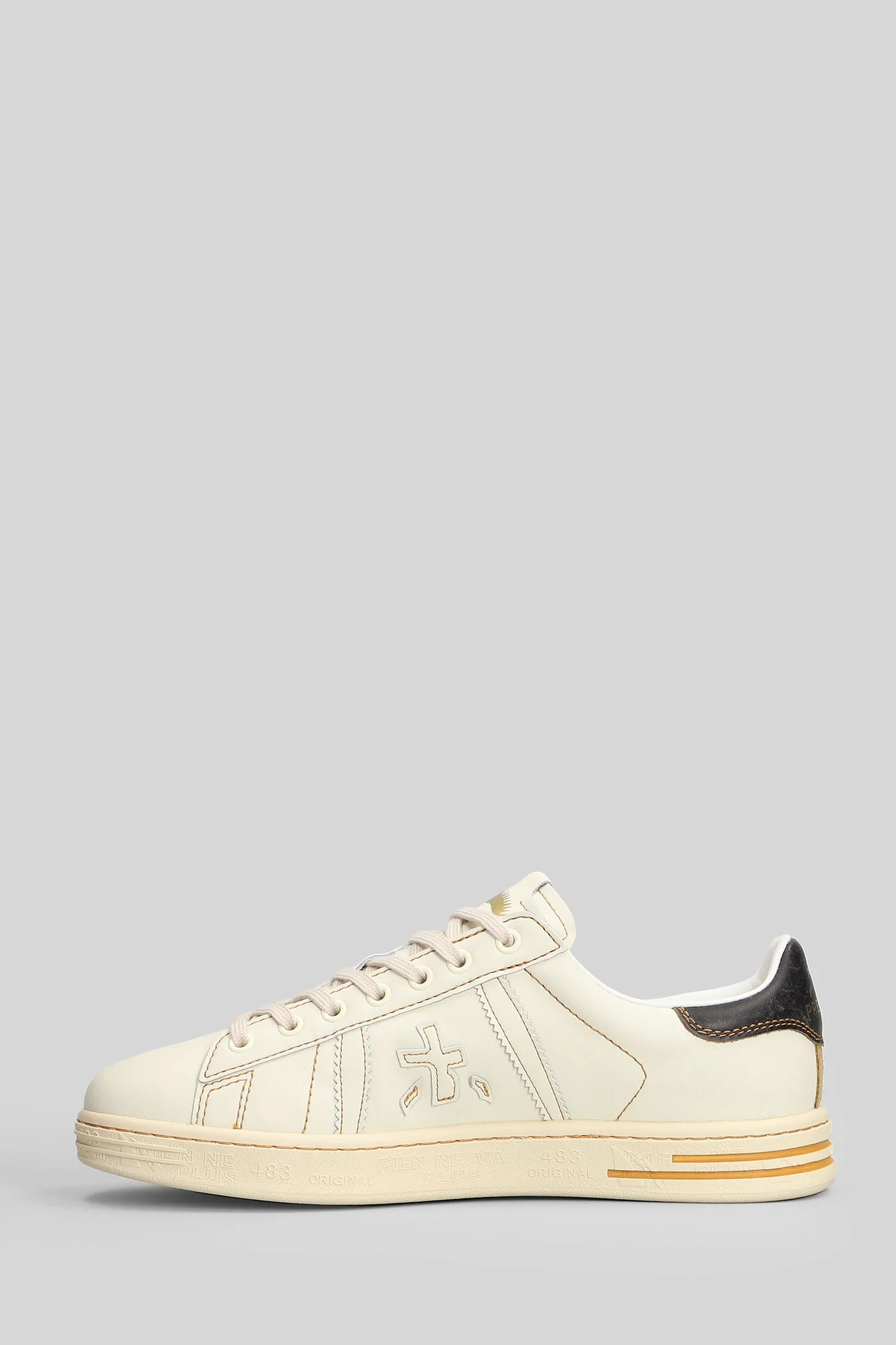 Russell Sneakers in white leather - Image 3