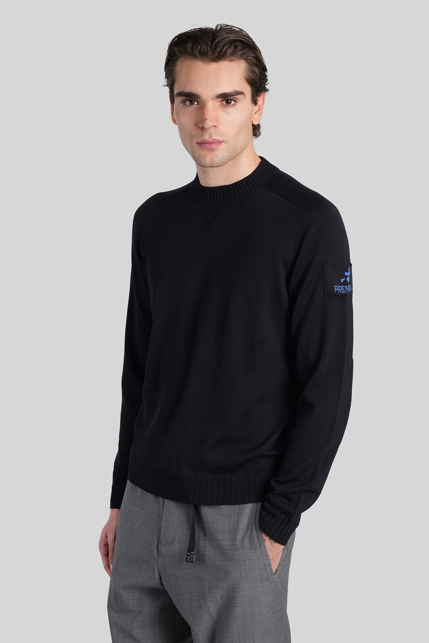 Wool in blue cotton