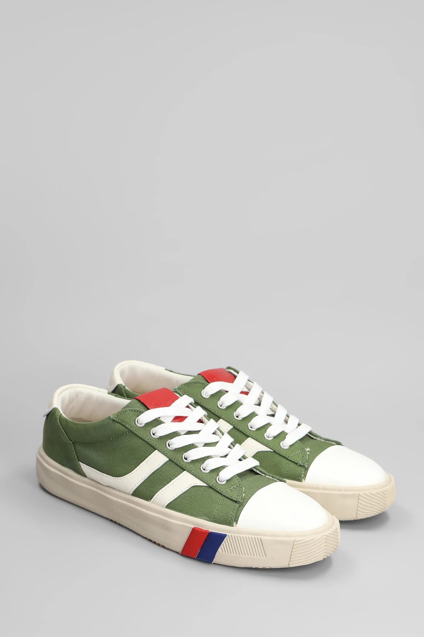 Roya ll orbit Sneakers in green canvas - Image 2