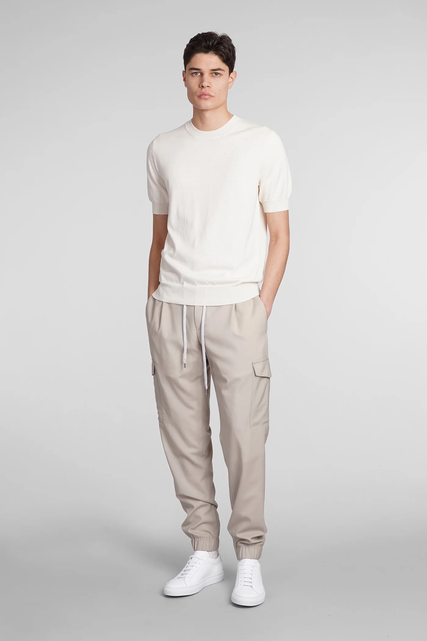 Pants in beige cotton - Image 2
