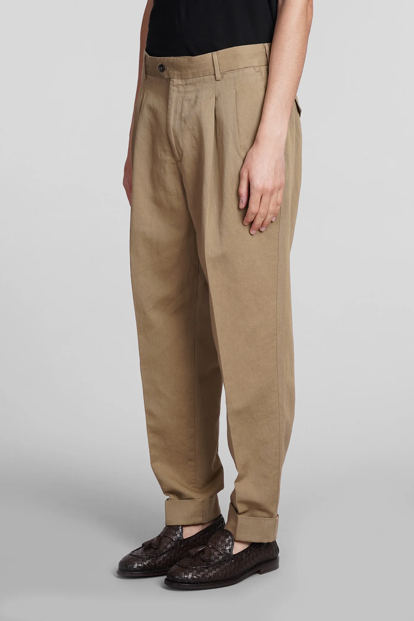 Pants in beige cotton - Image 4