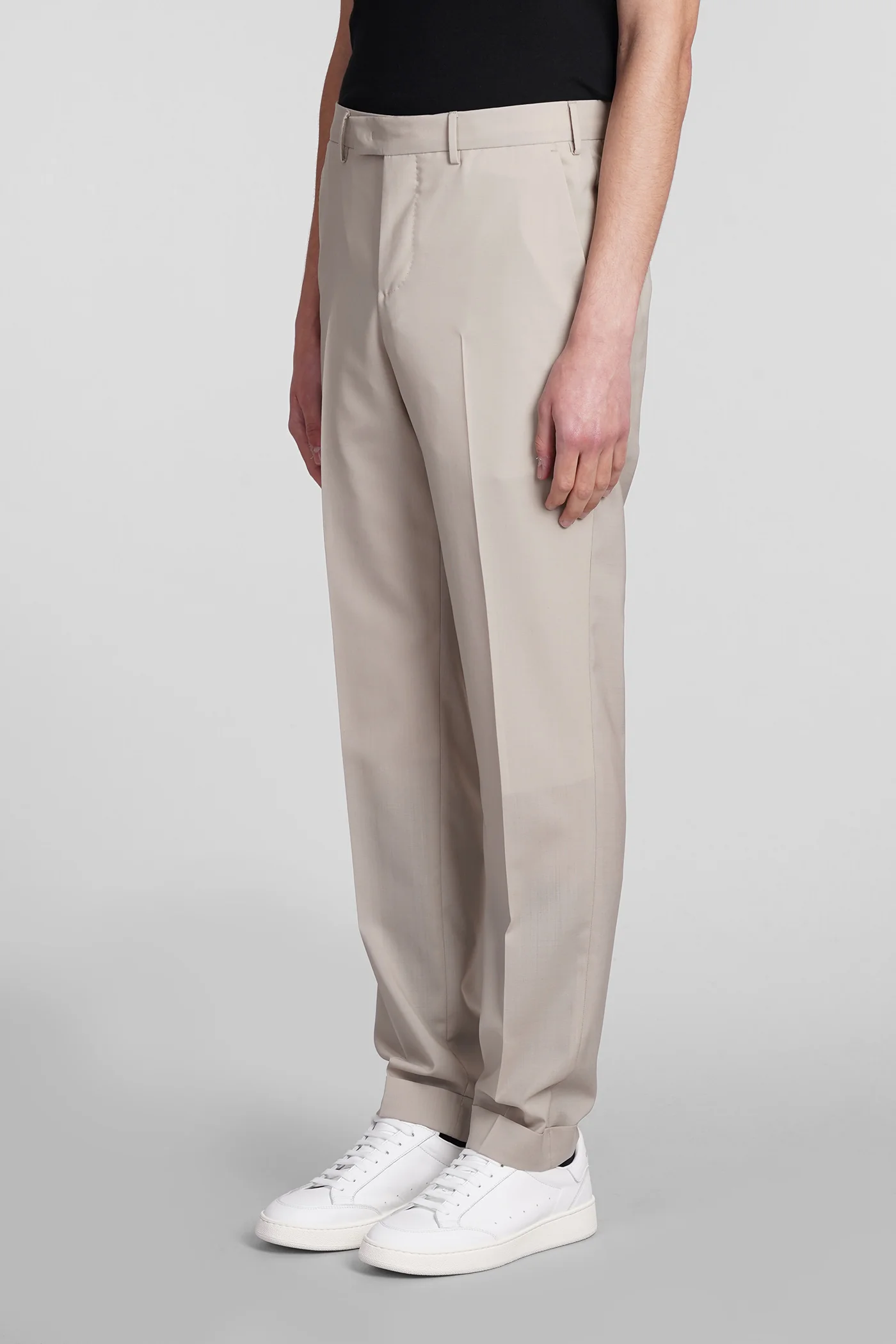 Pants in beige wool - Image 4