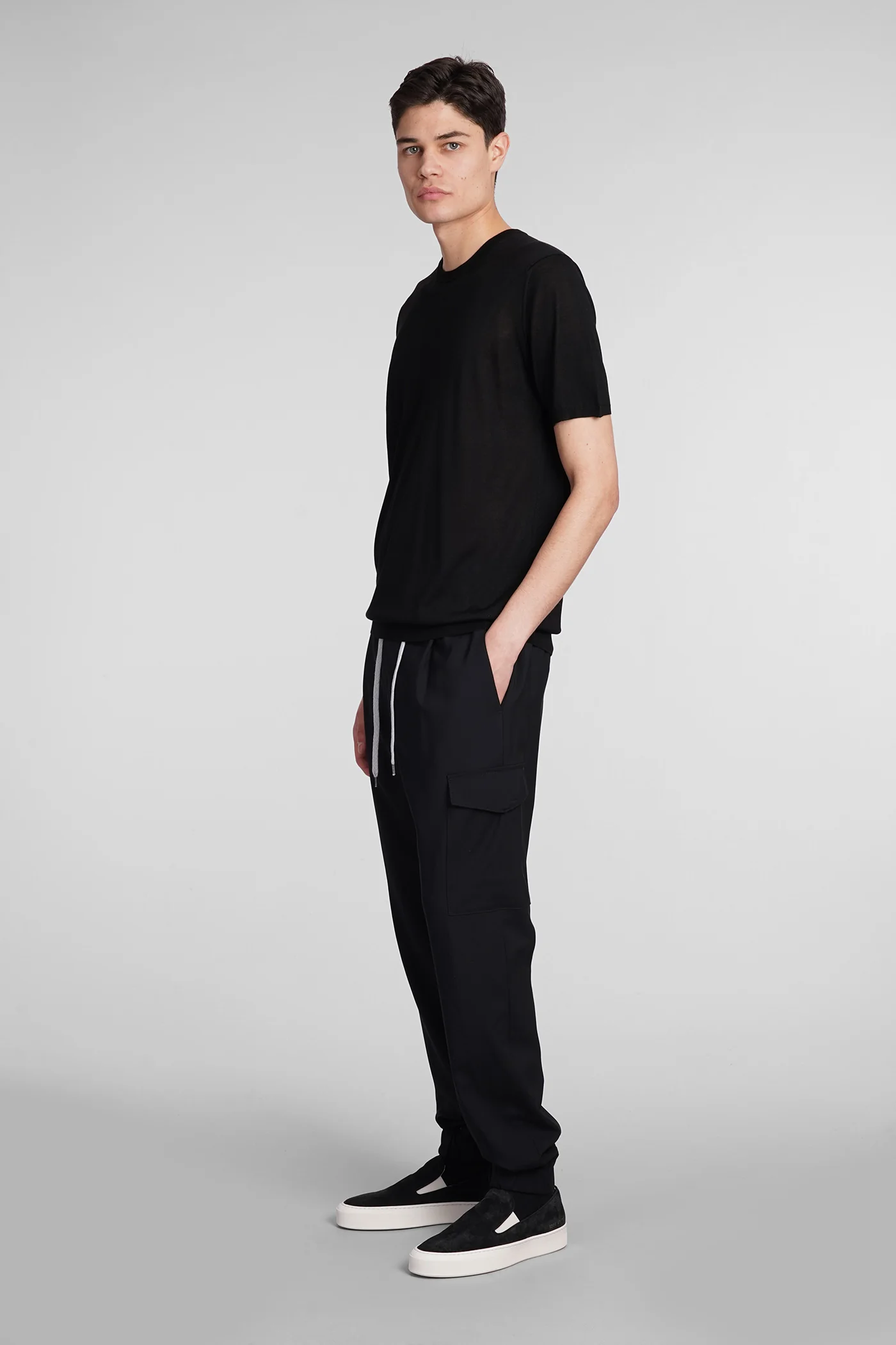 Pants in black cotton - Image 2