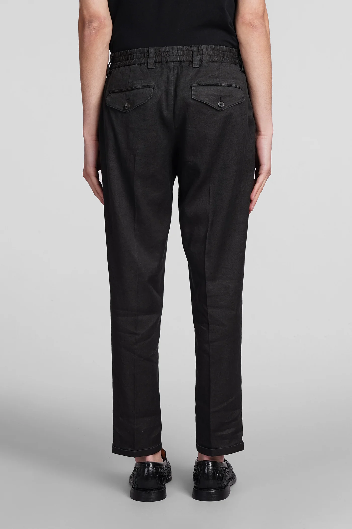 Pants in black linen - Image 3