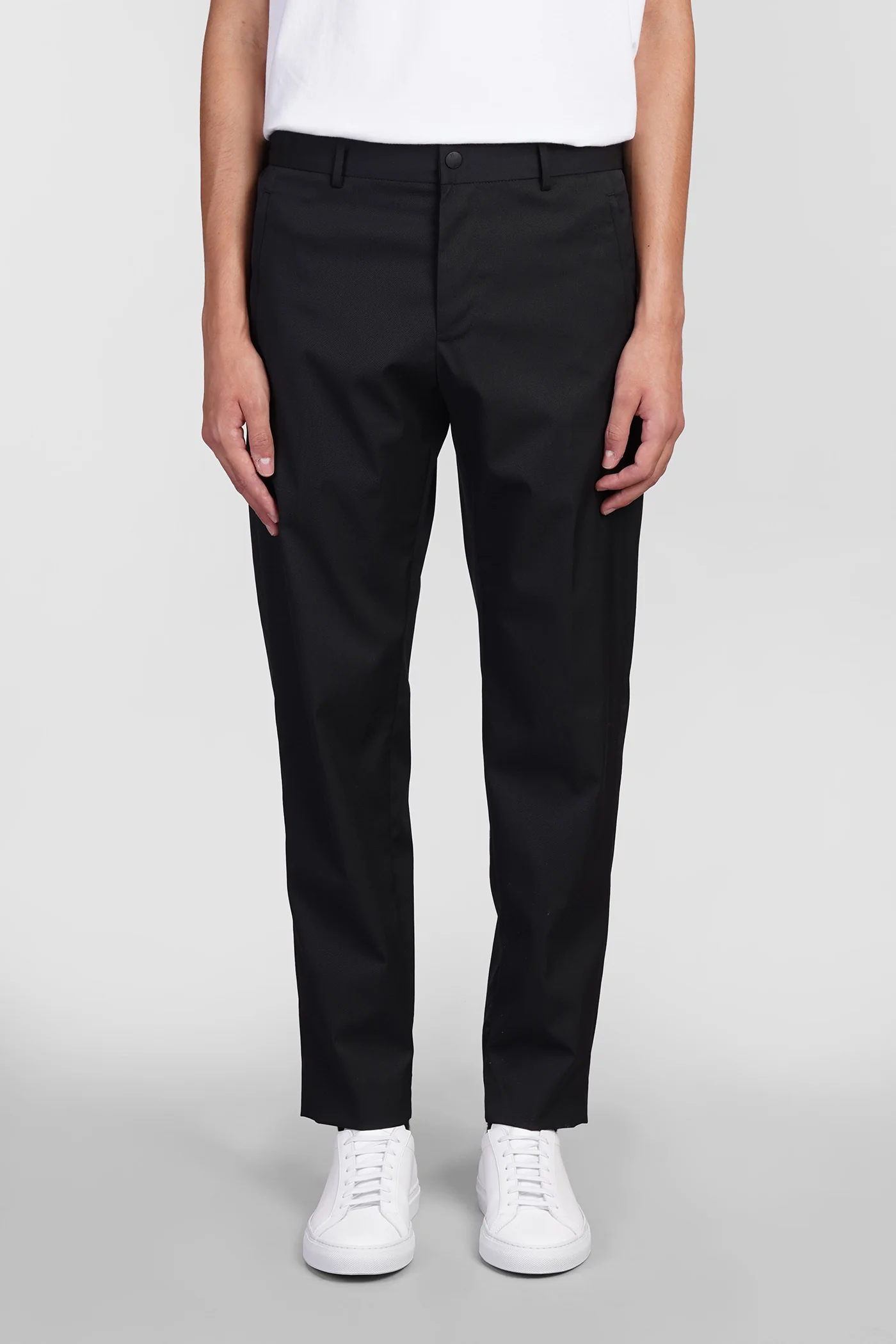 Pants in black polyester