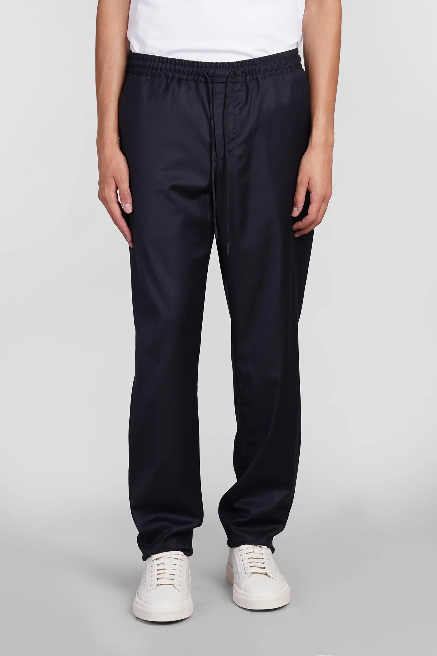Pants in blue wool