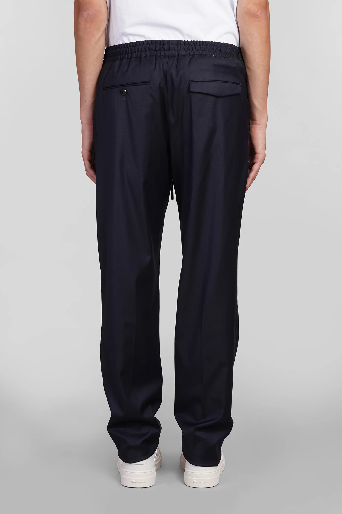 Pants in blue wool - Image 3