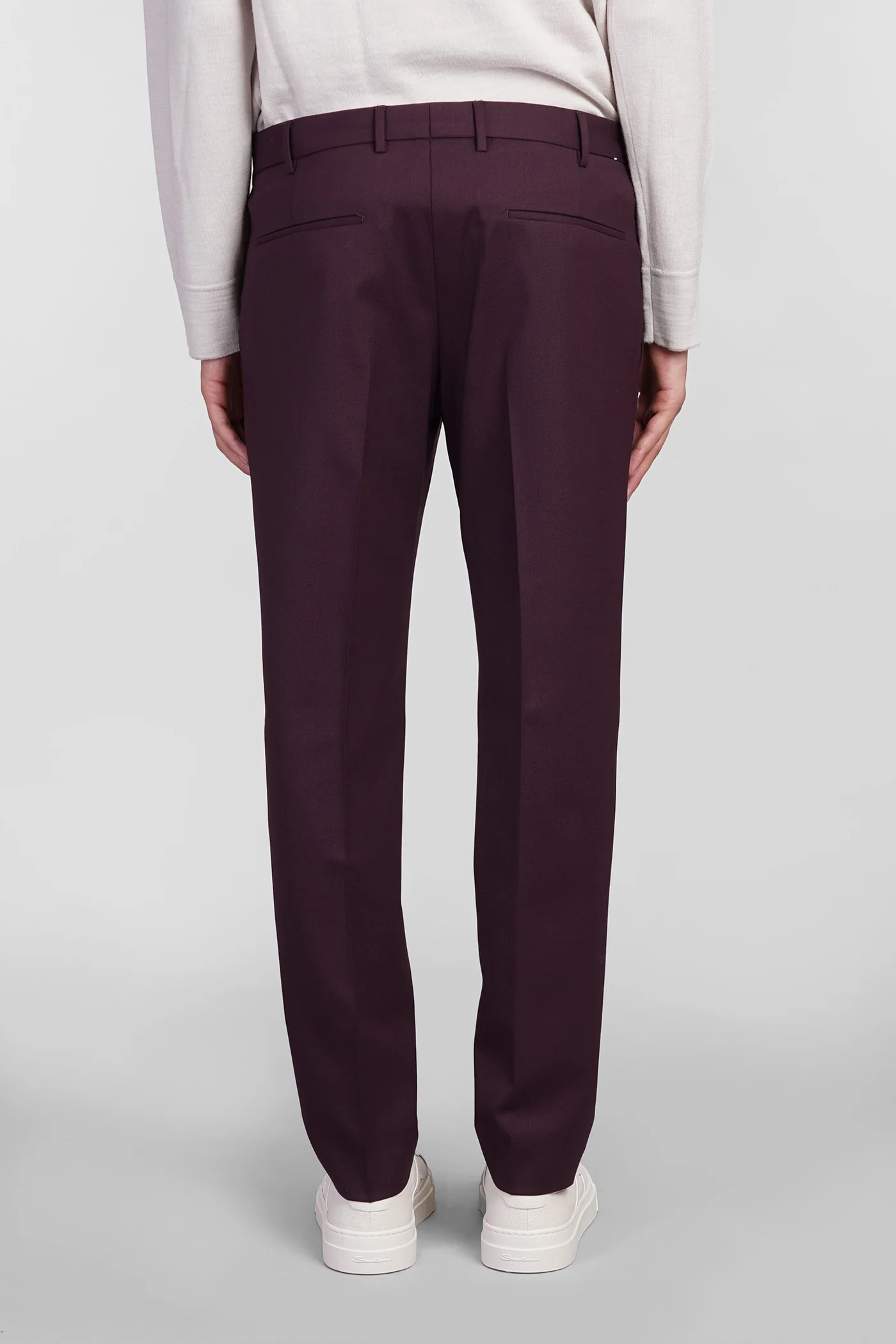 Pants in bordeaux wool - Image 3