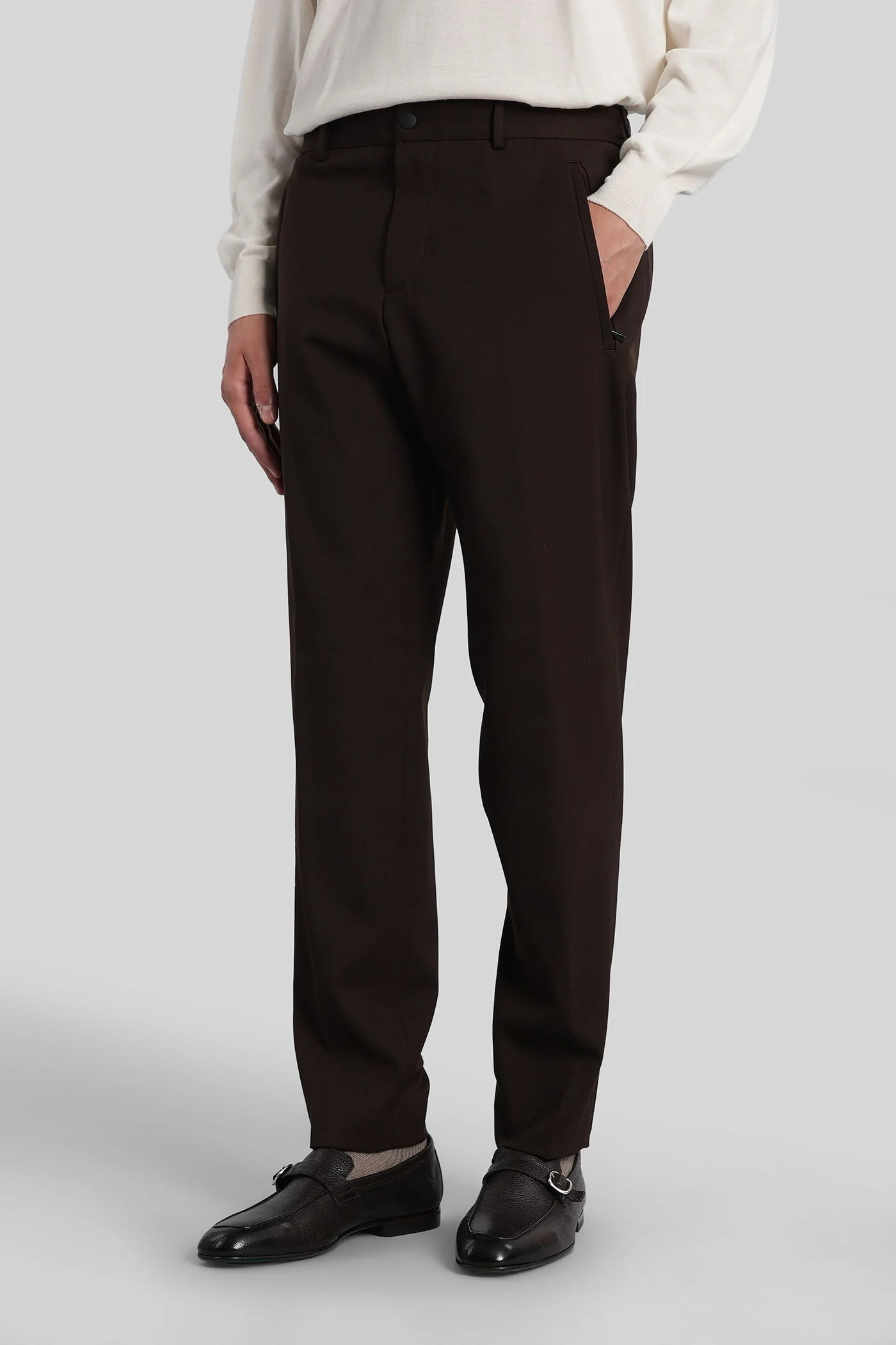 Po36 Pants in brown polyester - Image 4